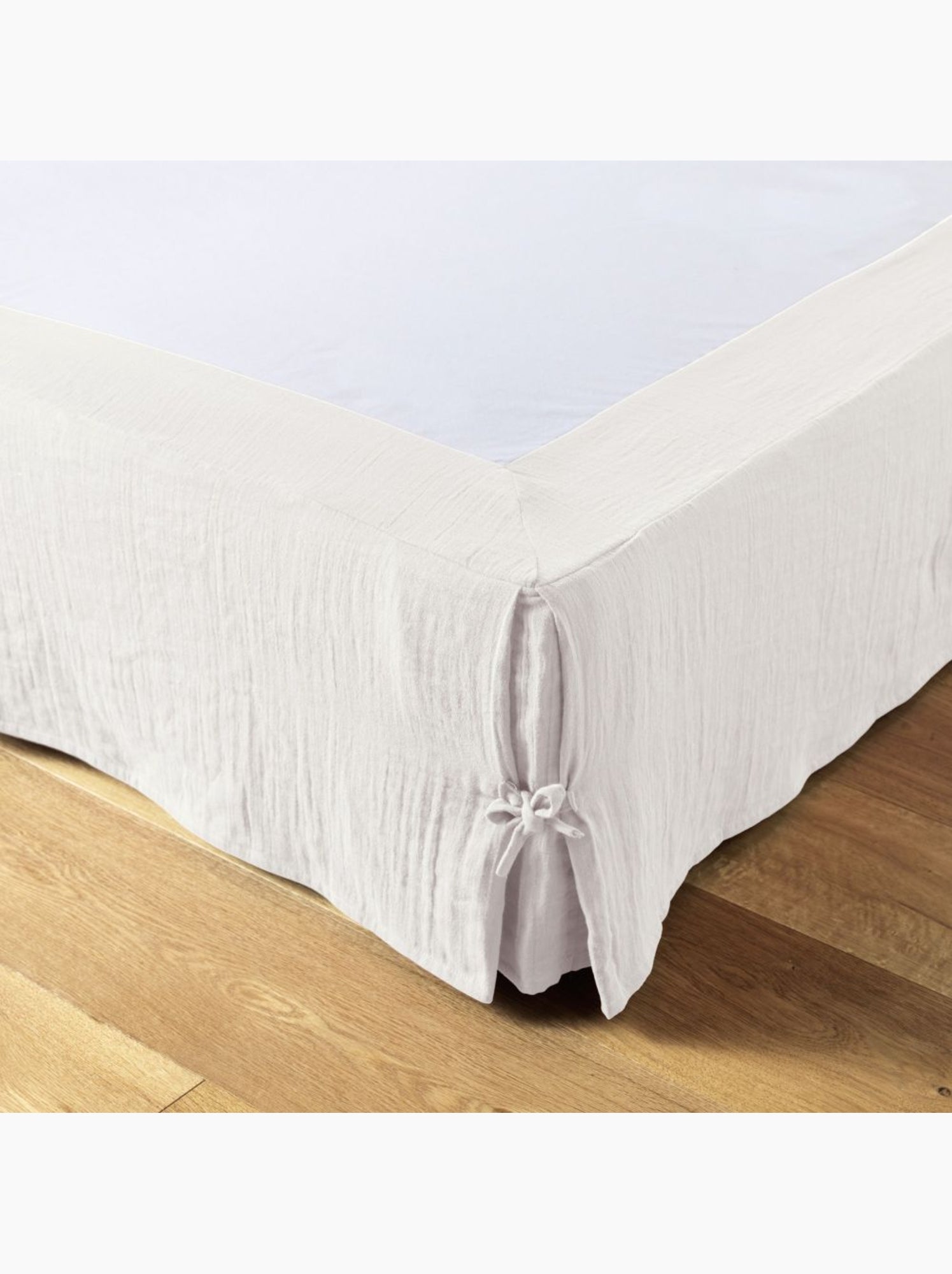 Cache sommier en double Gaze de coton - Blanc