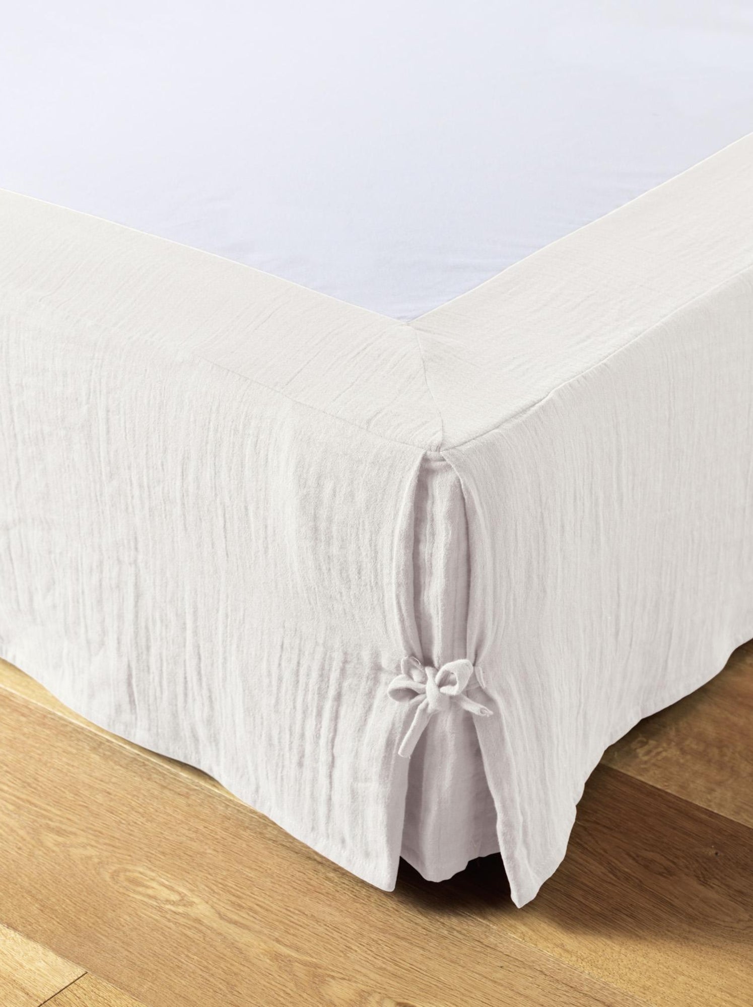 Cache sommier Gaze de coton gamme Gaia - Blanc