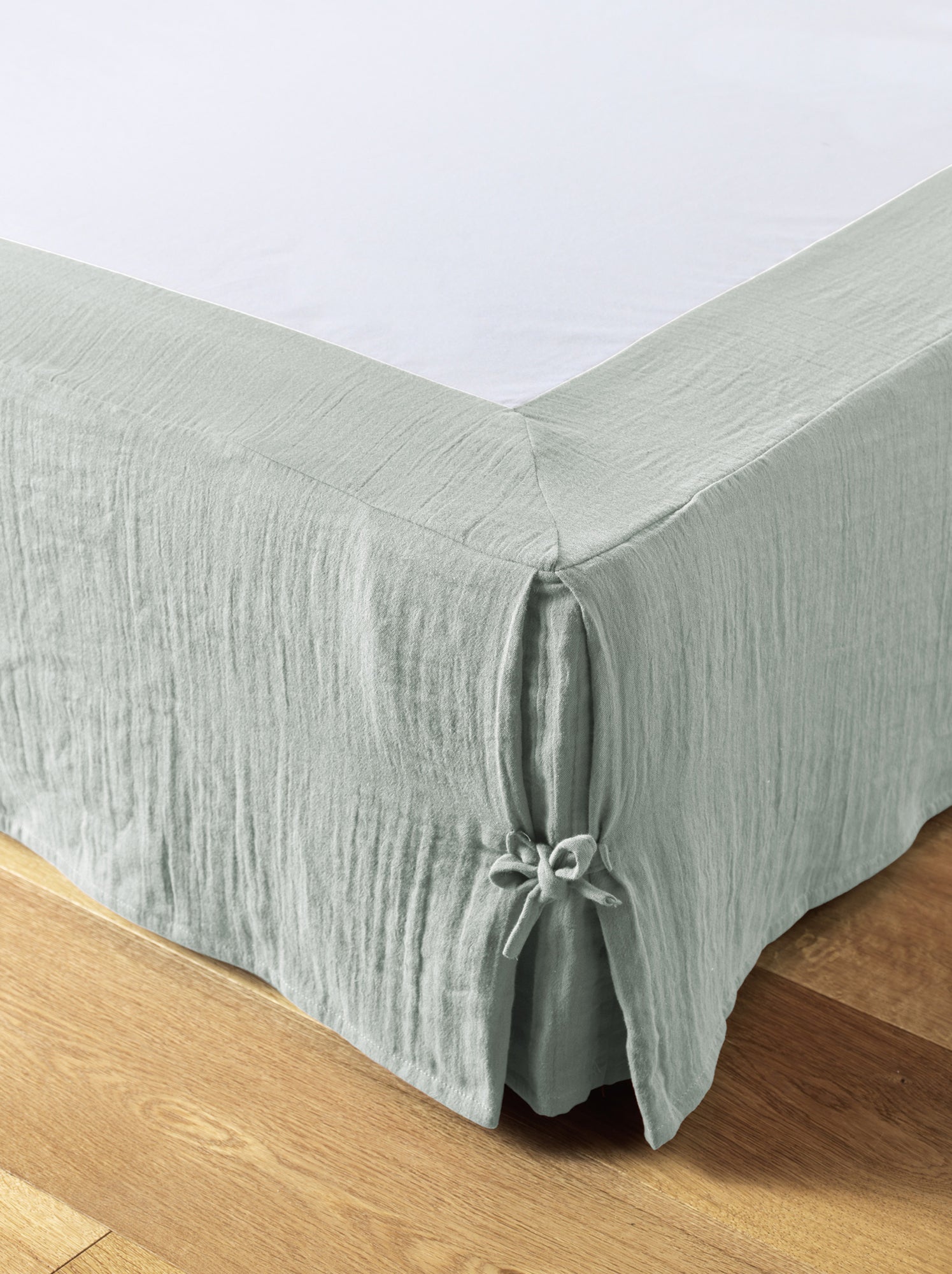 Cache sommier en double Gaze de coton - Vert