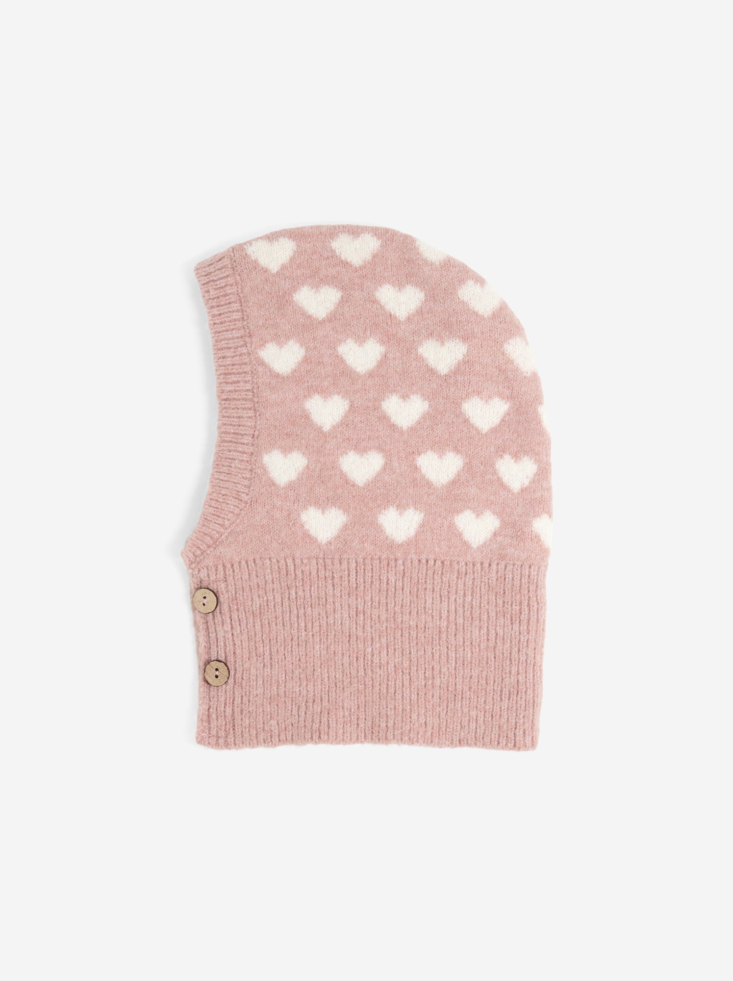Cagoule avec col et boutons - Rose