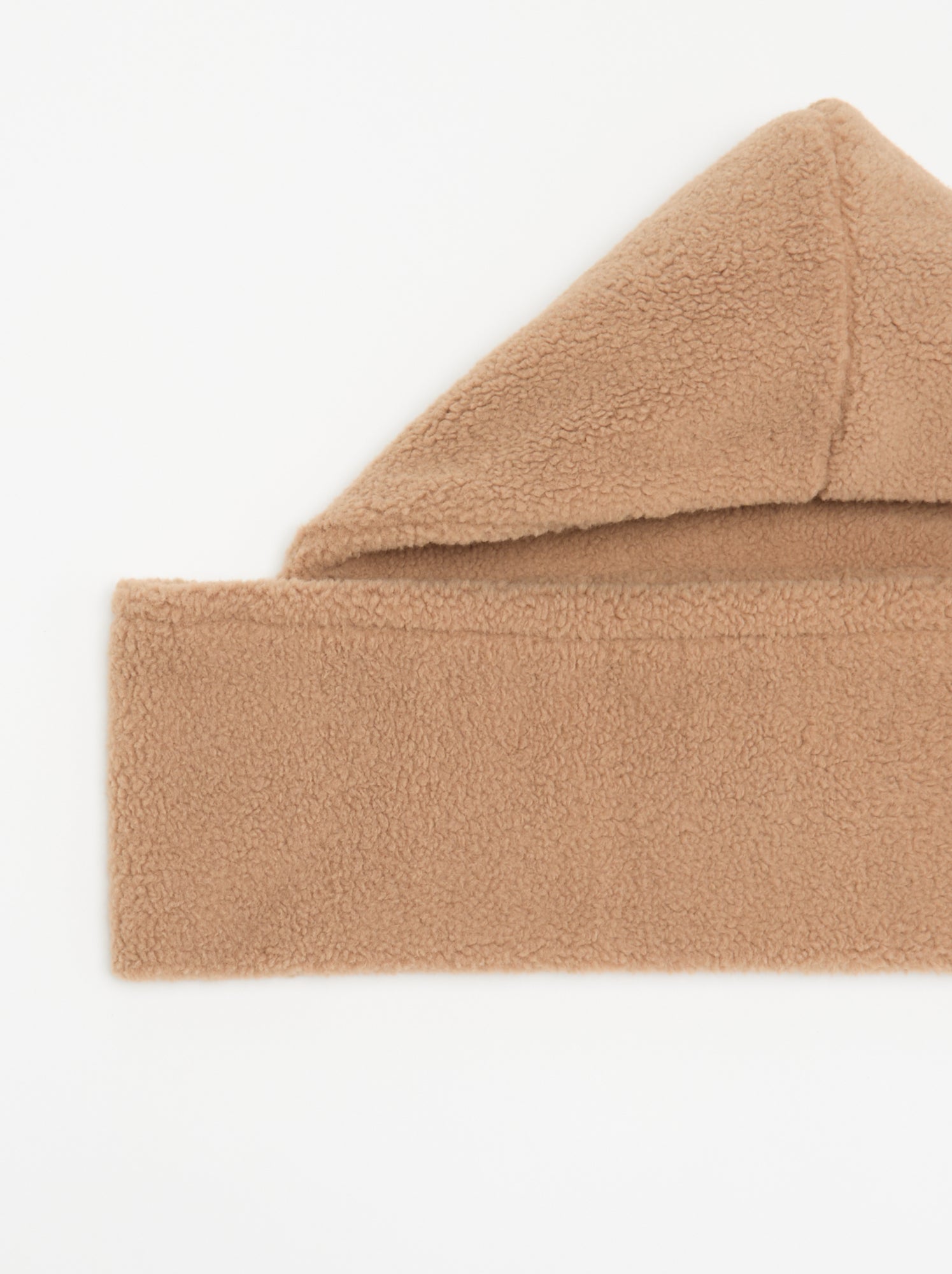 Cagoule écharpe avec effet moutonné - Beige
