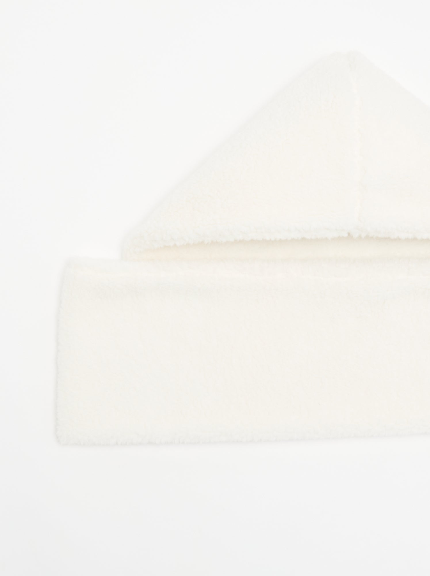 Cagoule écharpe avec effet moutonné - Blanc