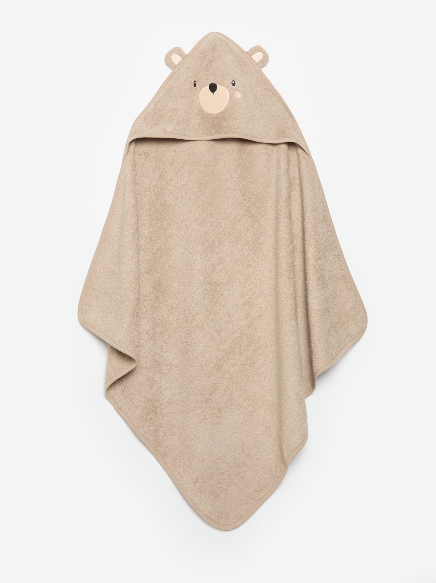 Cape de bain avec capuche animée - Beige
