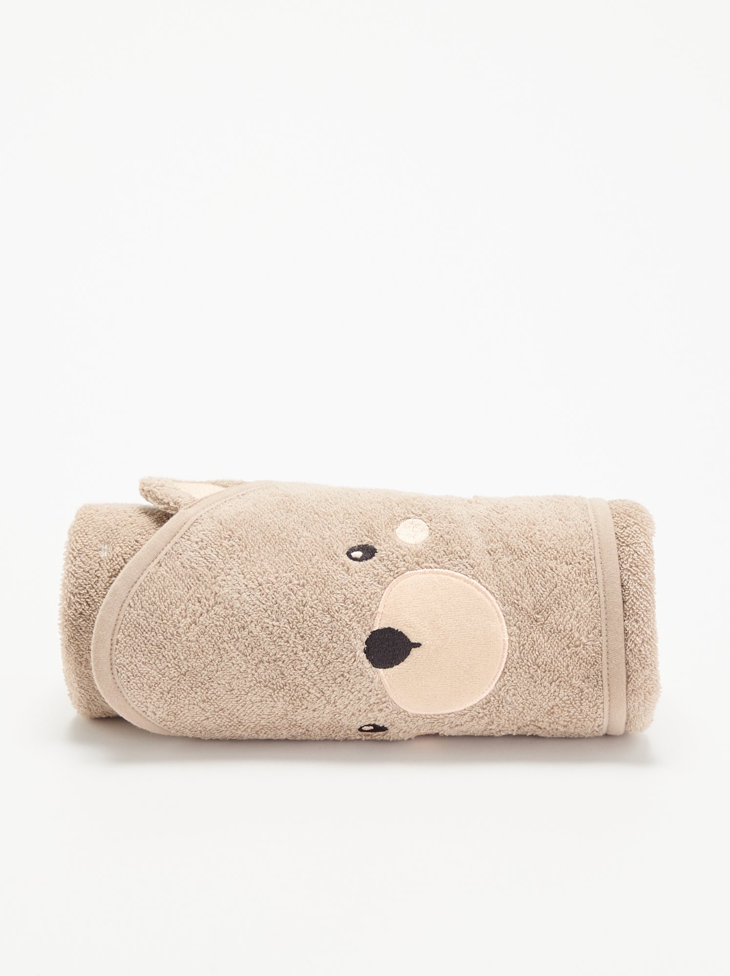 Cape de bain avec capuche animée - Beige