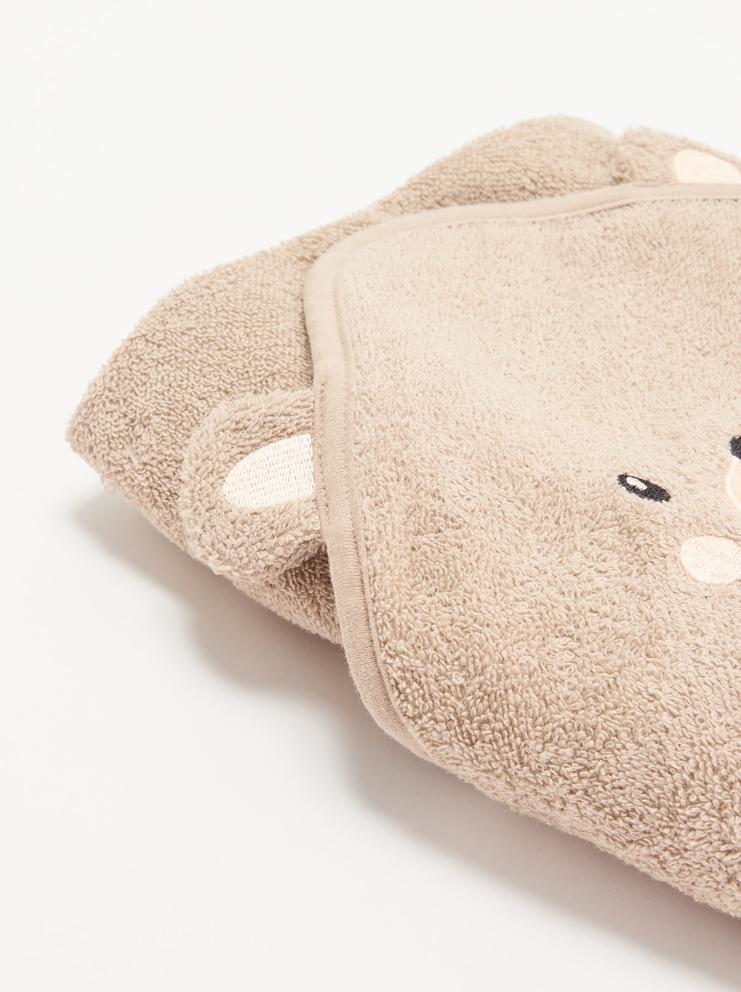 Cape de bain avec capuche animée - Beige