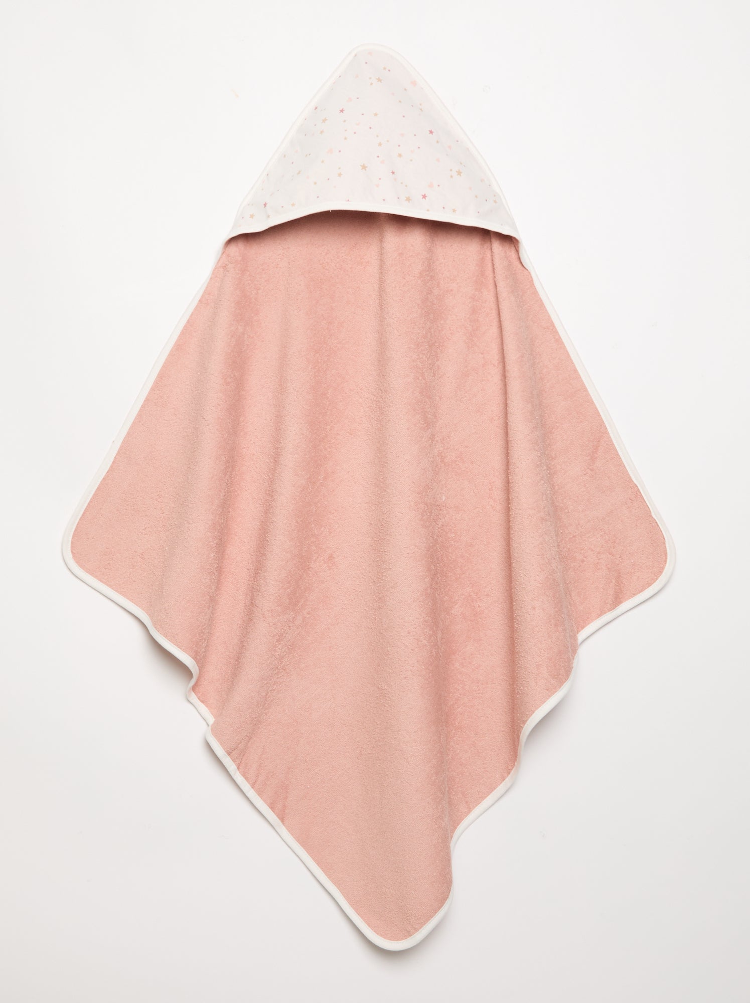 Cape de bain en éponge et jersey - Rose (FVQ56_6)