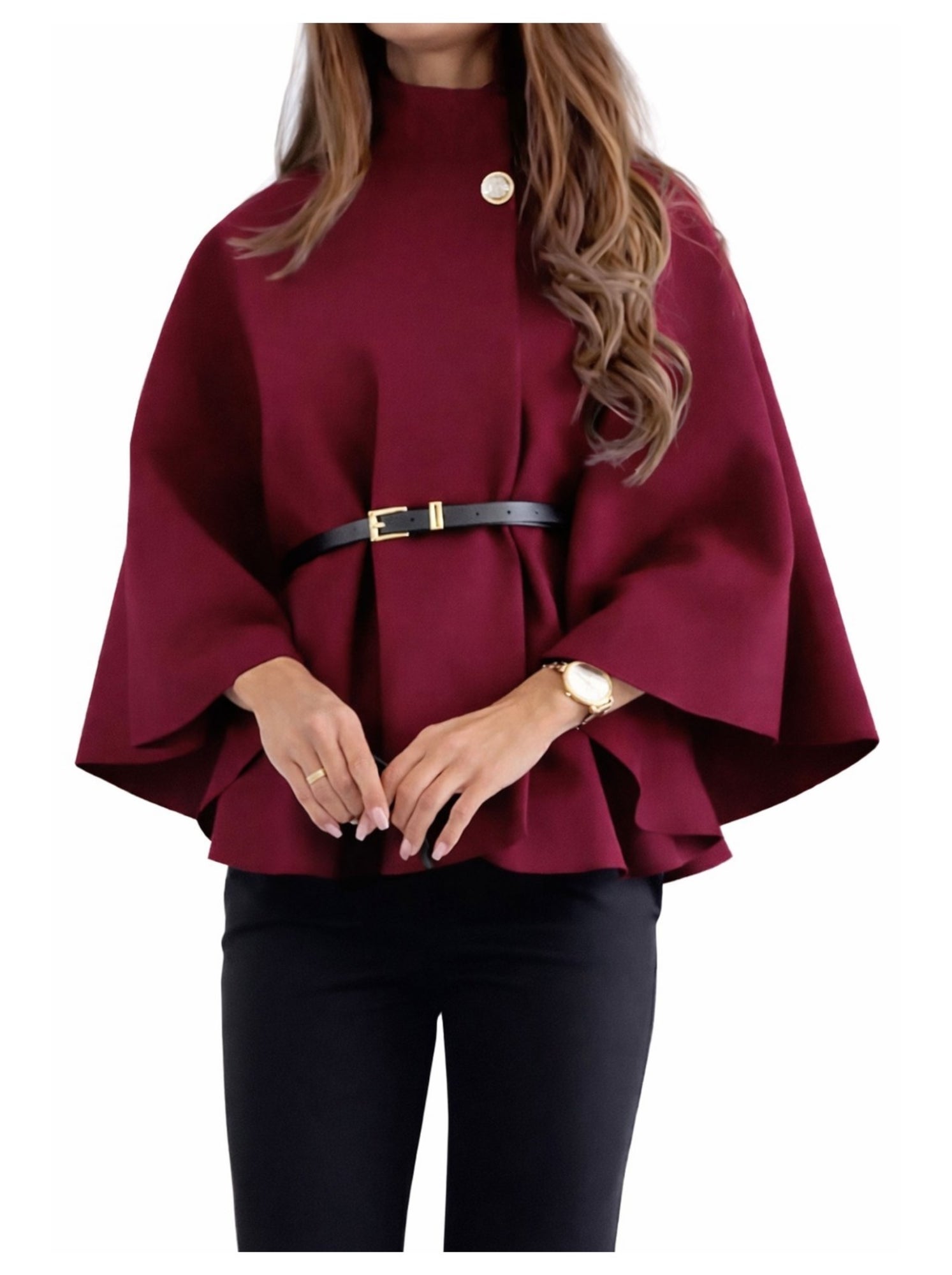 Cape poncho kebello - Bordeaux