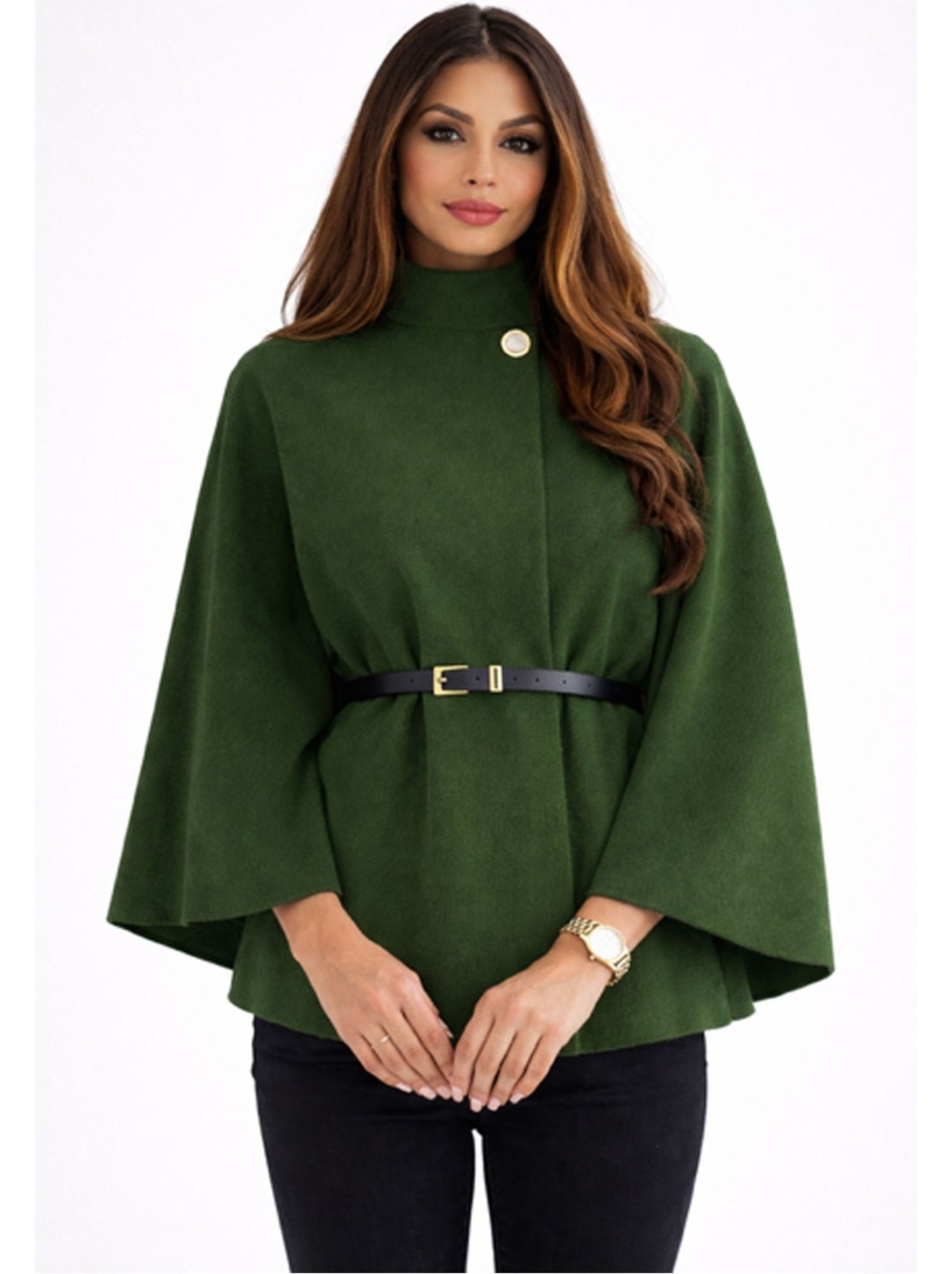 Cape poncho kebello - Kaki