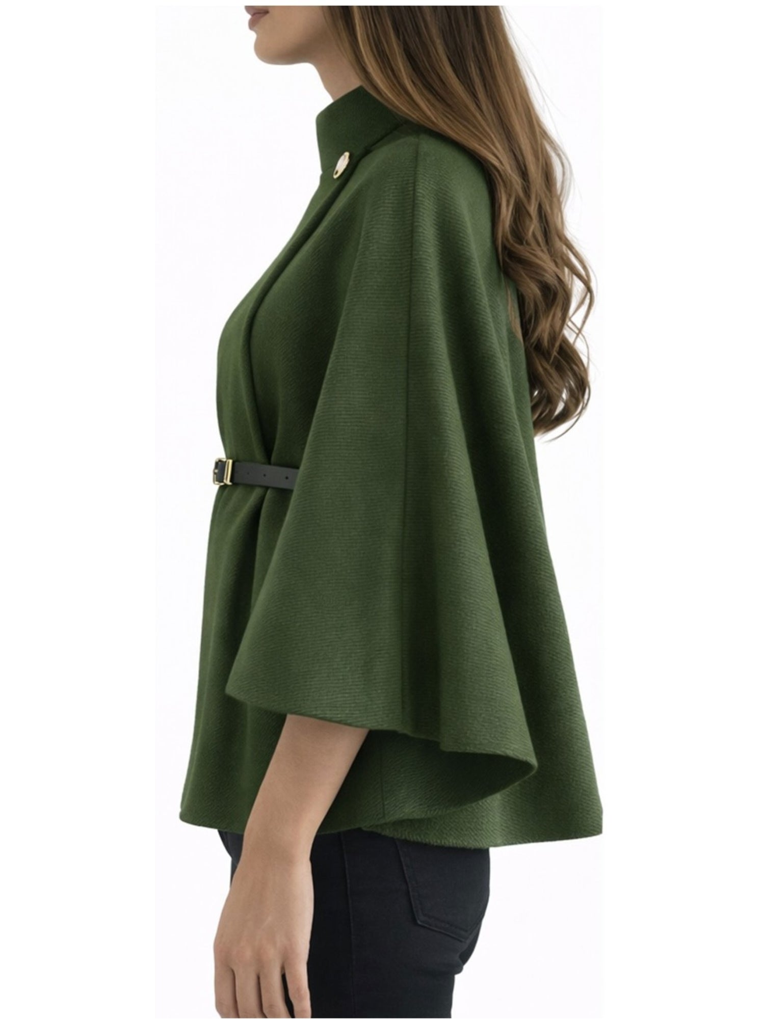 Cape poncho kebello - Kaki