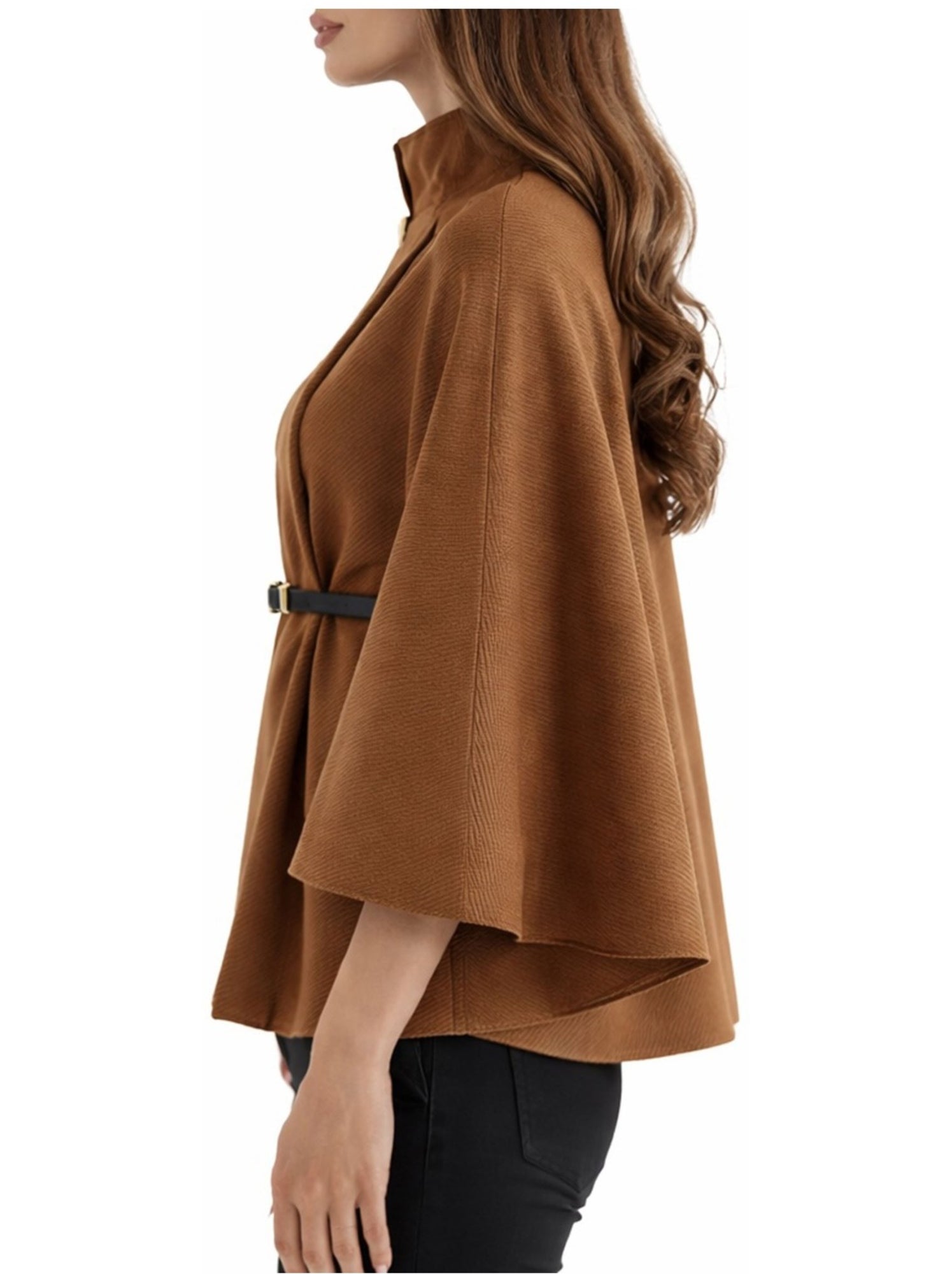Cape poncho kebello - Marron
