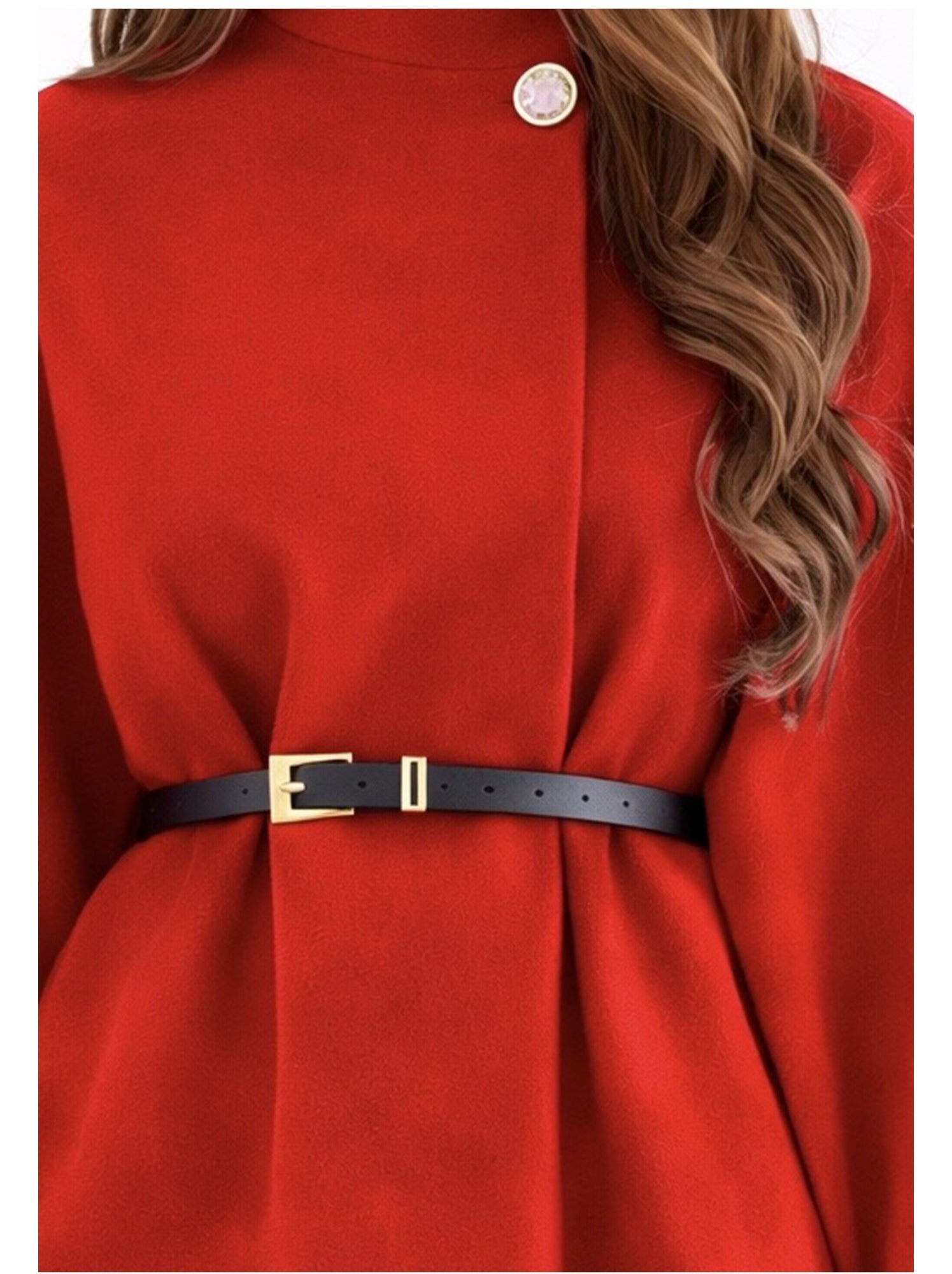 Cape poncho kebello - Rouge