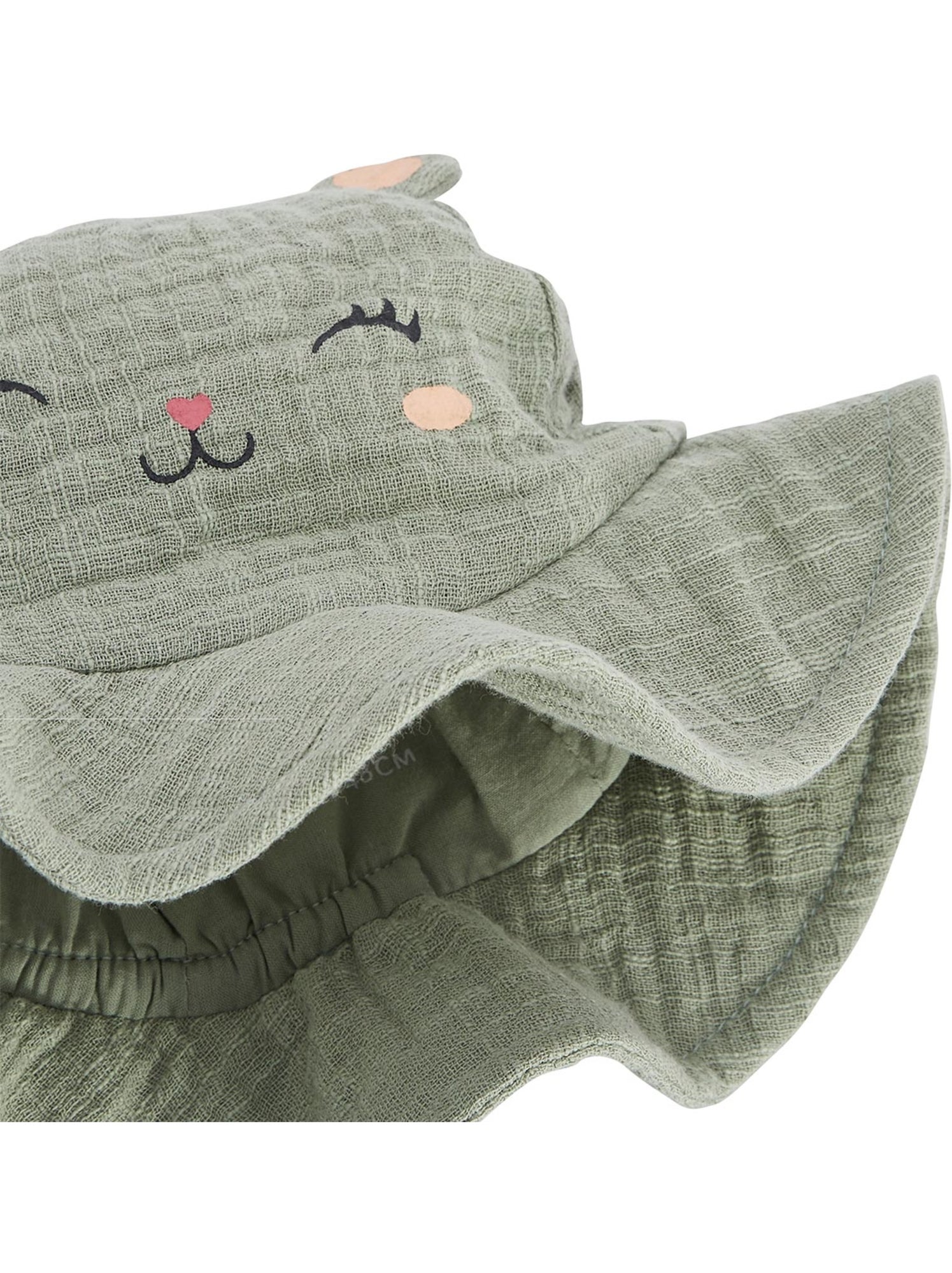 Capeline bébé en gaze de coton anaelle - Kaki