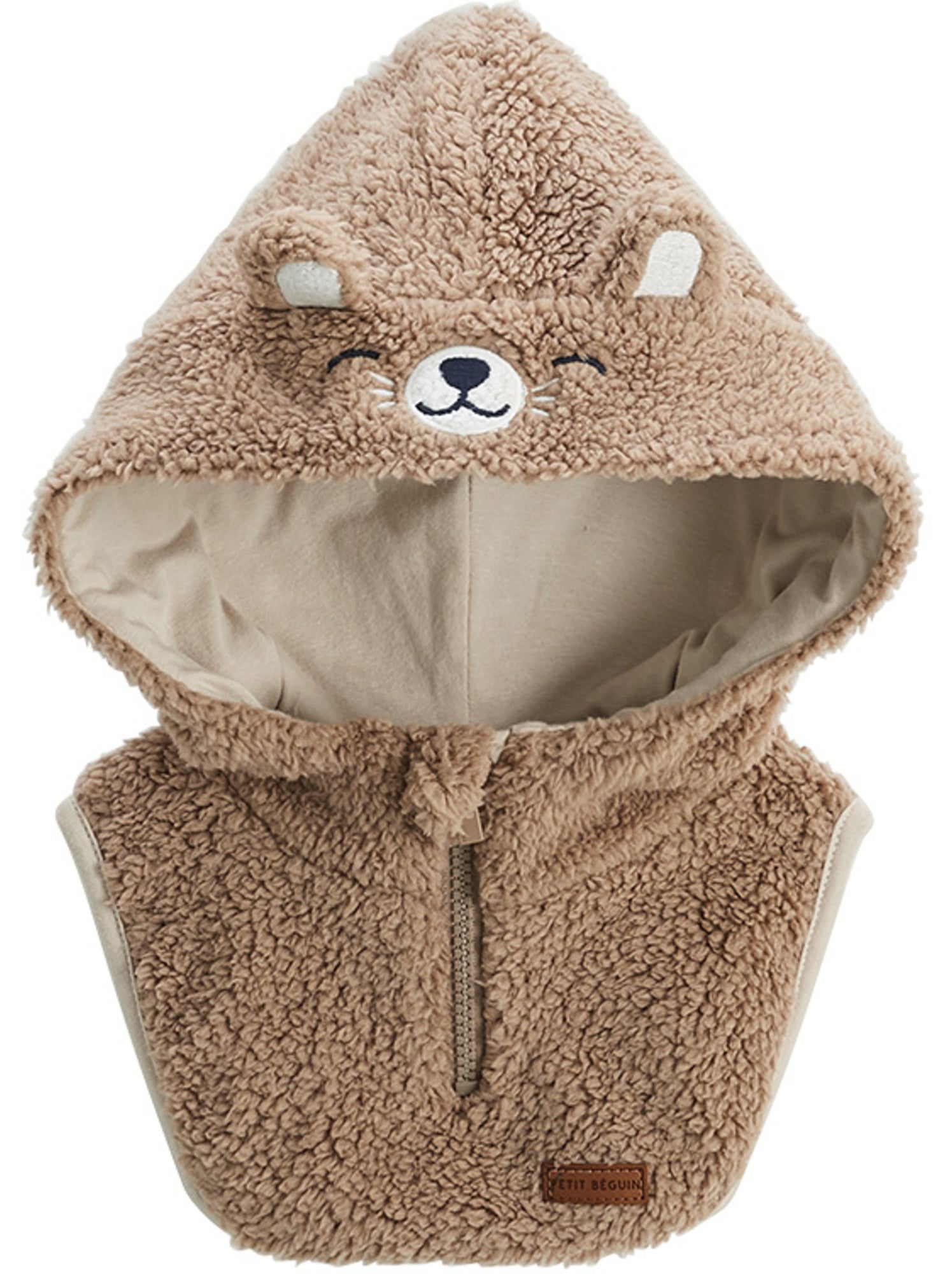 Capuche bébé en sherpa charly - Marron