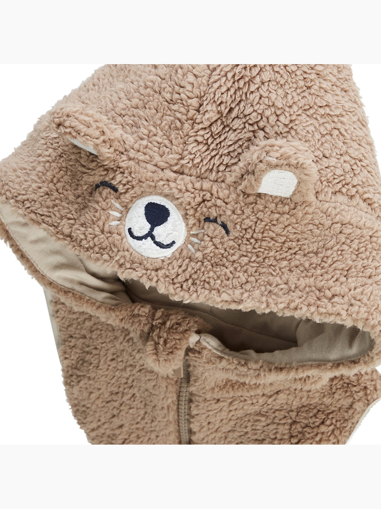 Capuche bébé en sherpa charly - Marron