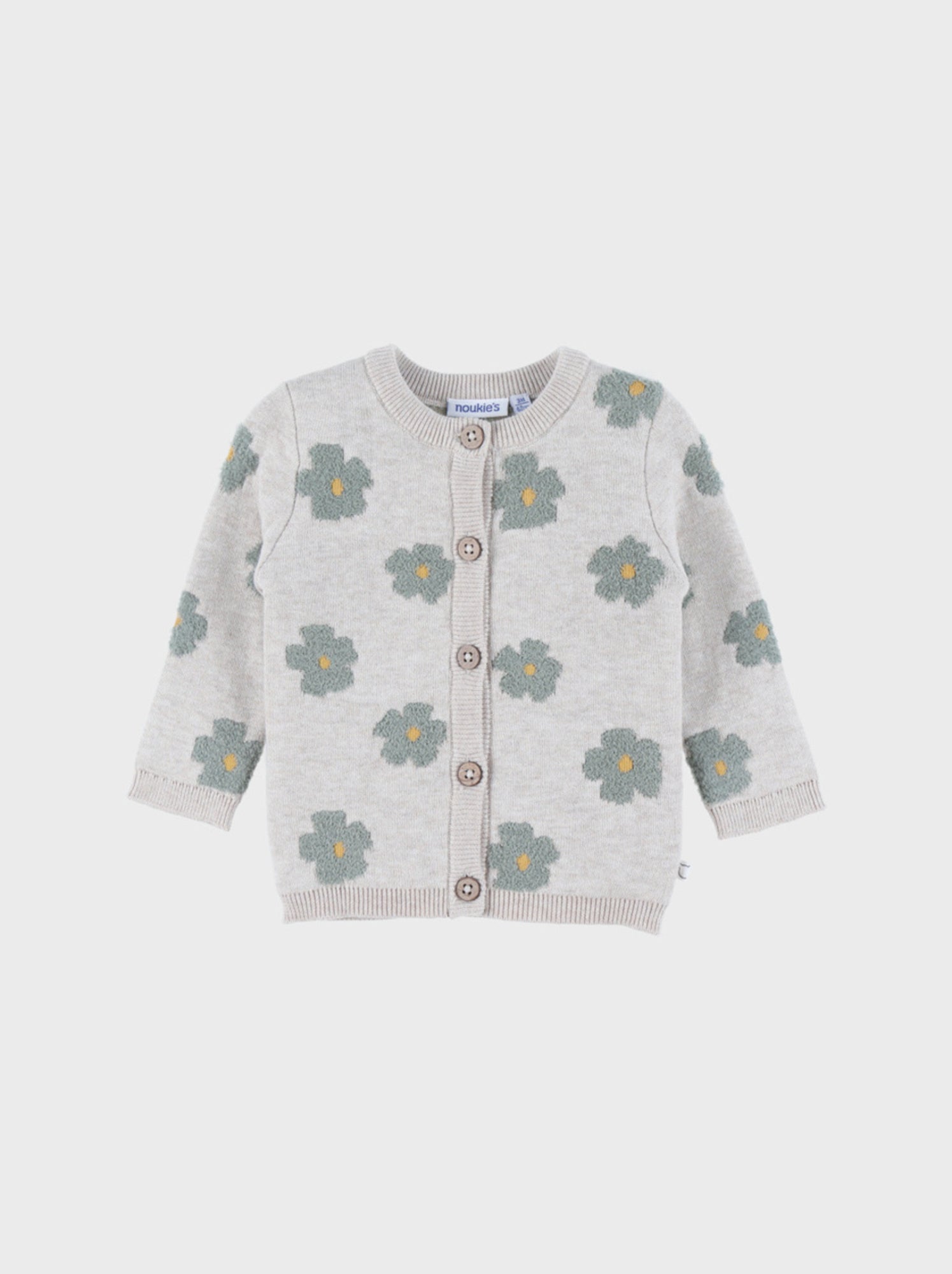 Cardigan en tricot clair à fleurs Noukie's - Beige