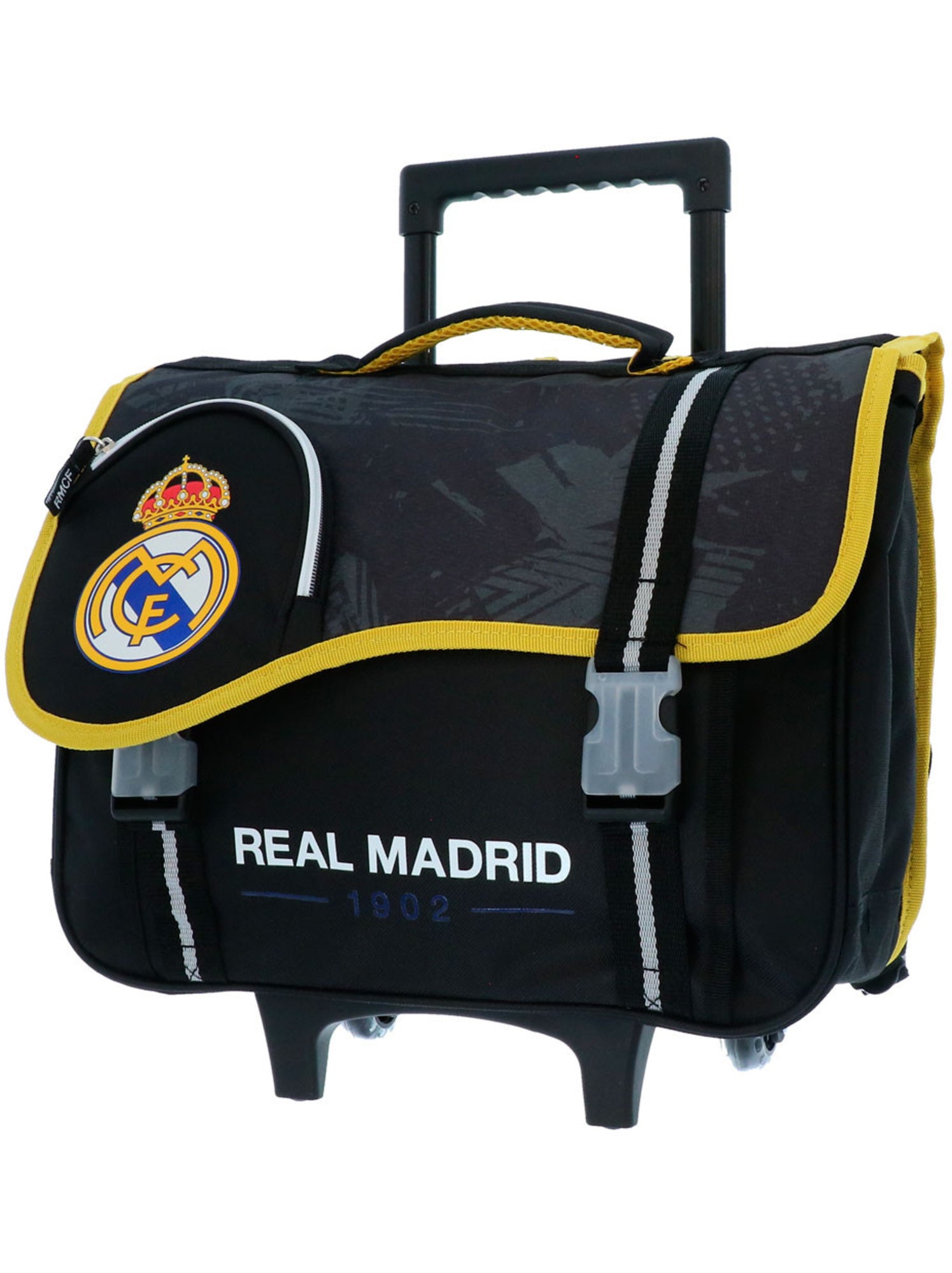 Cartable à roulettes real madrid 1902 41 cm 2 compartiments - Noir