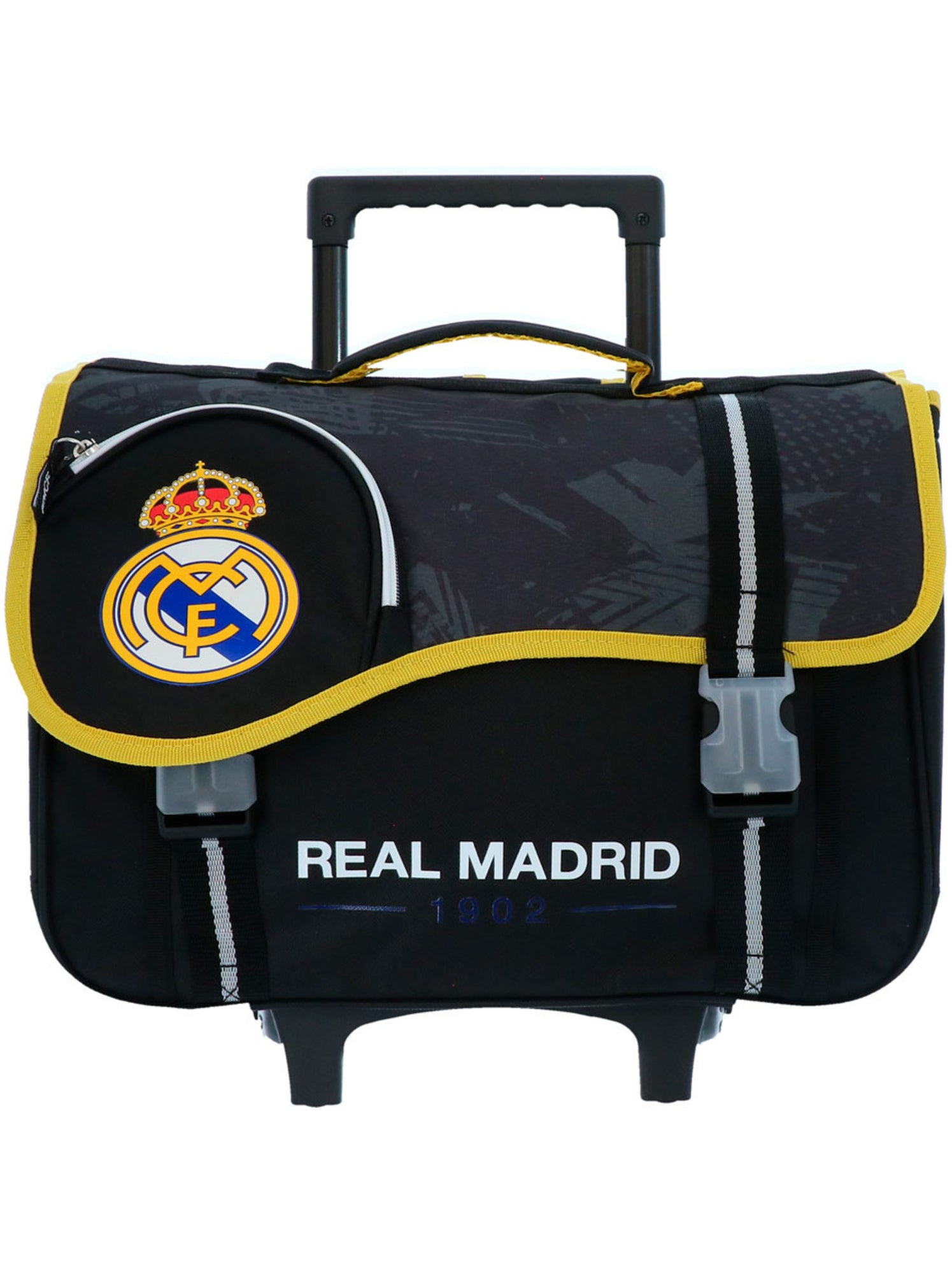 Cartable à roulettes real madrid 1902 41 cm 2 compartiments - Noir
