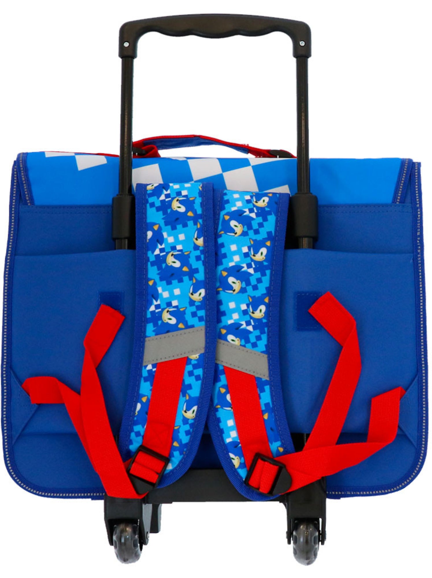 Cartable à roulettes sonic flash 41 cm 2 compartiments - Noir Rose foncé Bleu