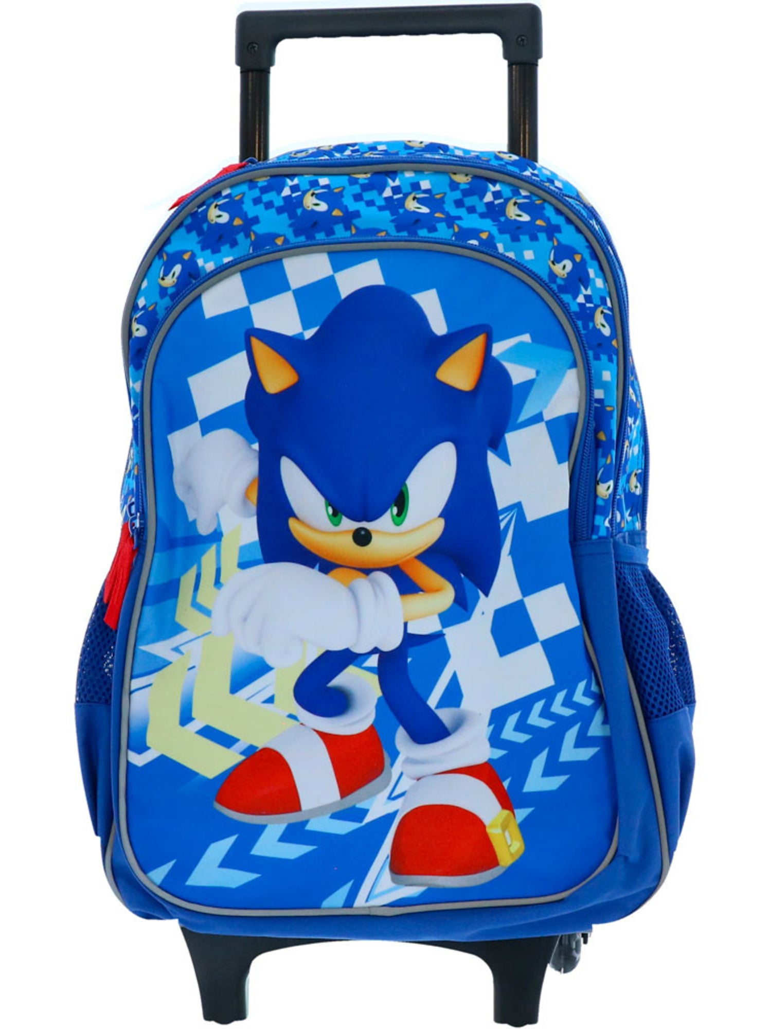 Cartable à roulettes sonic flash 48 cm à 2 compartiments zippés sonic - Noir Blanc