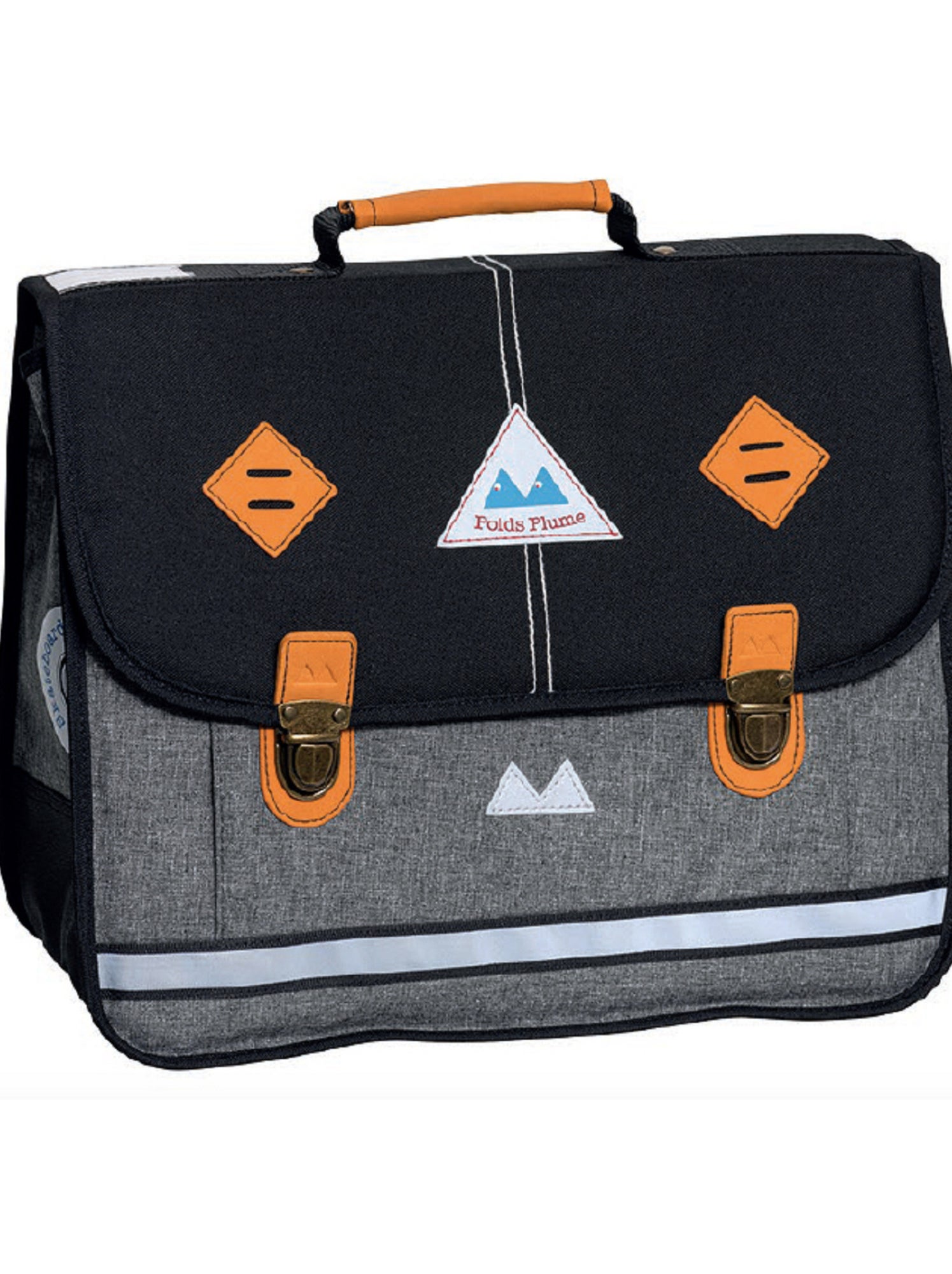 Cartable scolaire primaire 38 cm POIDS PLUME Newlight noir gris - Gris Noir