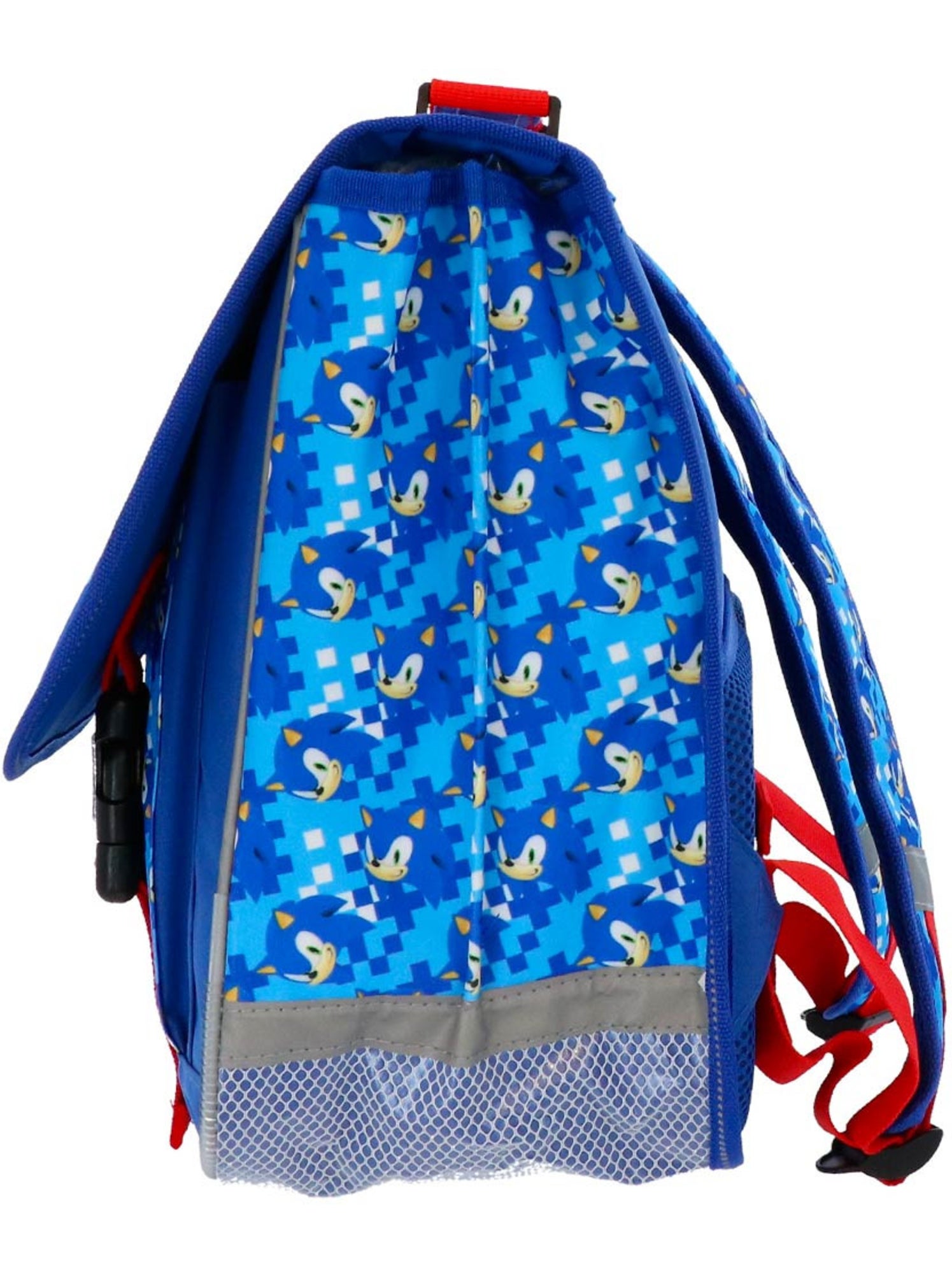 Cartable sonic flash 41 cm en polyester robuste bandes réfléchissantes - Bleu