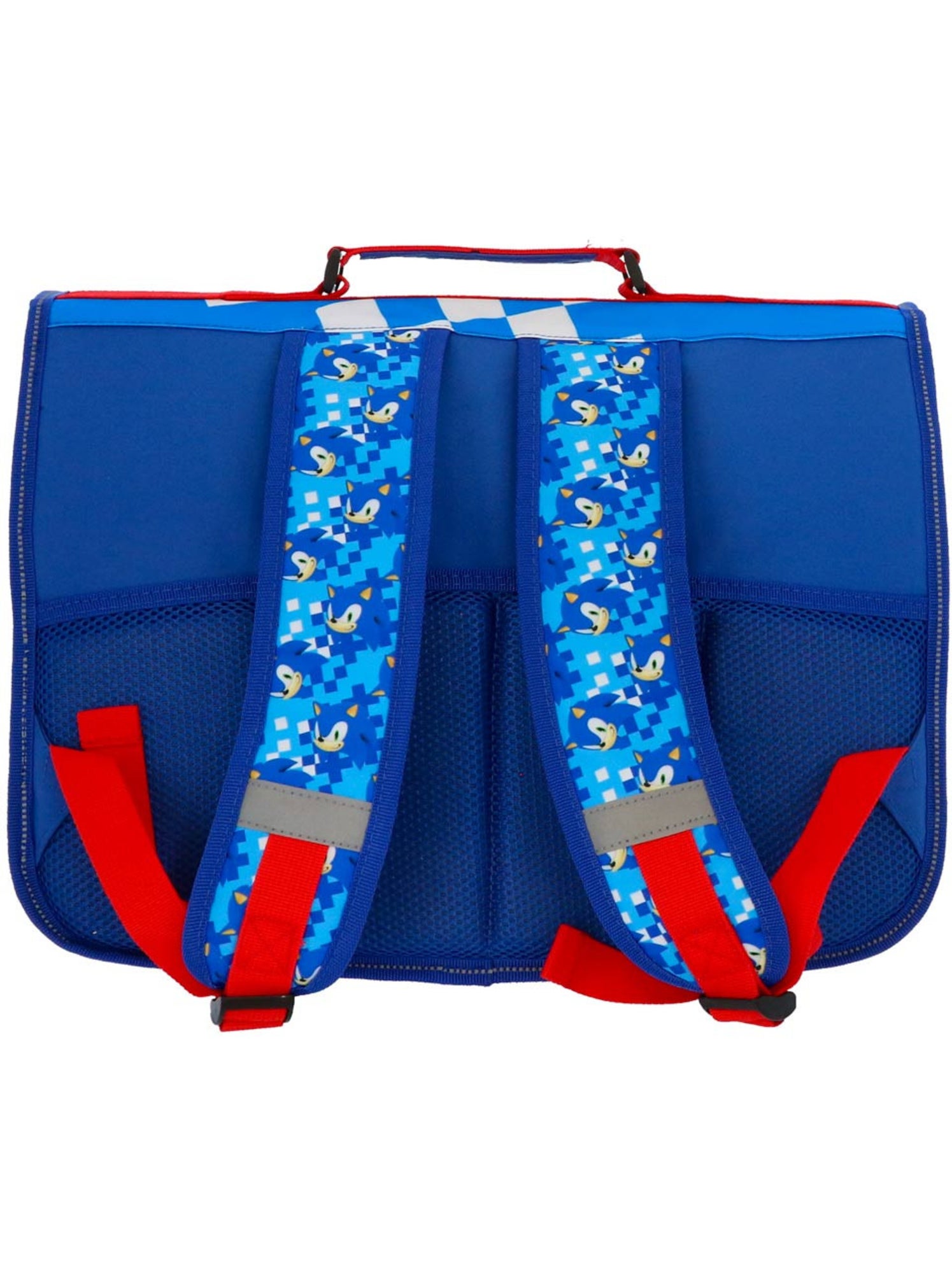 Cartable sonic flash 41 cm en polyester robuste bandes réfléchissantes - Bleu