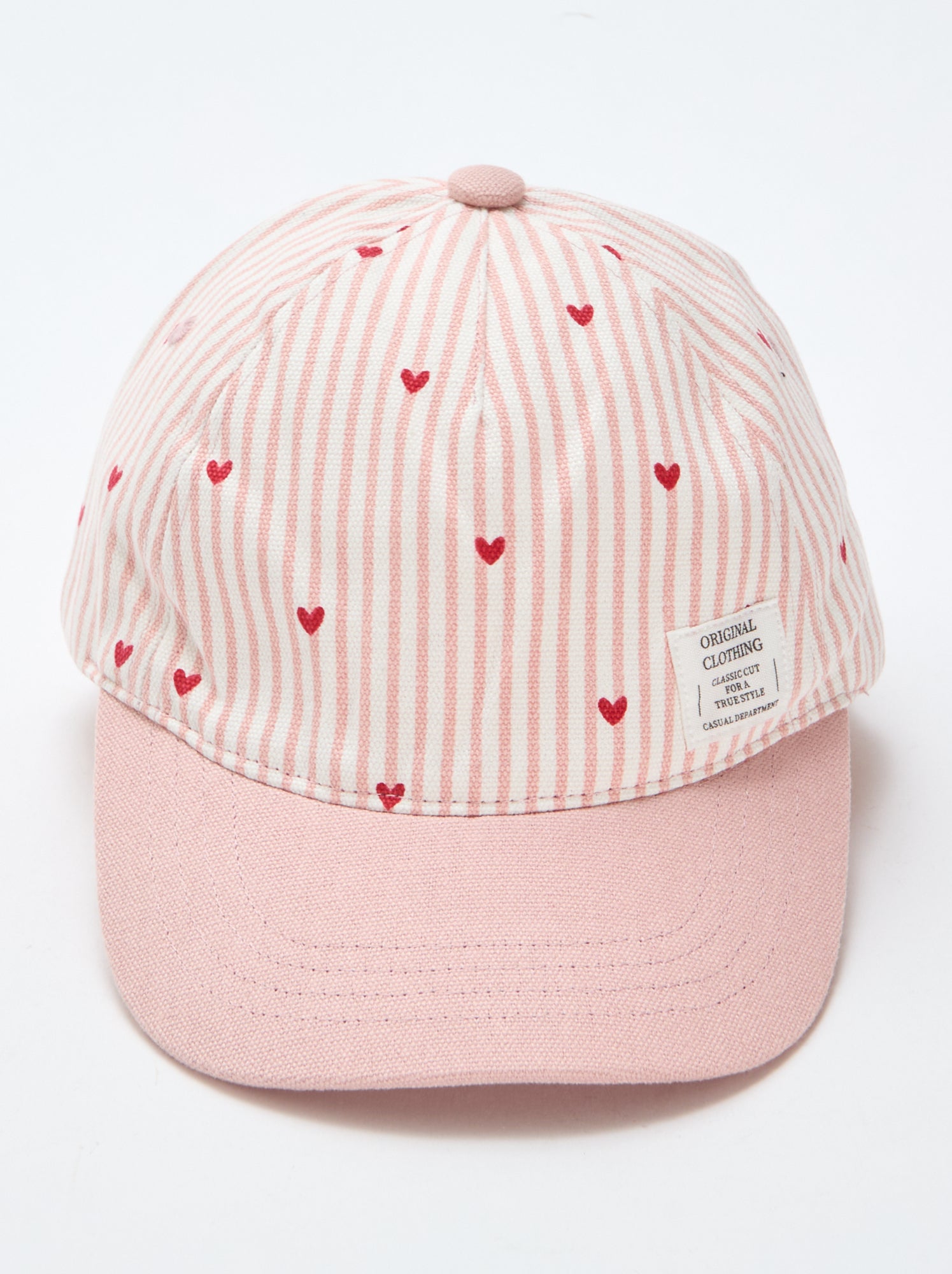 Casquette à motif réglable par scratch - Rose
