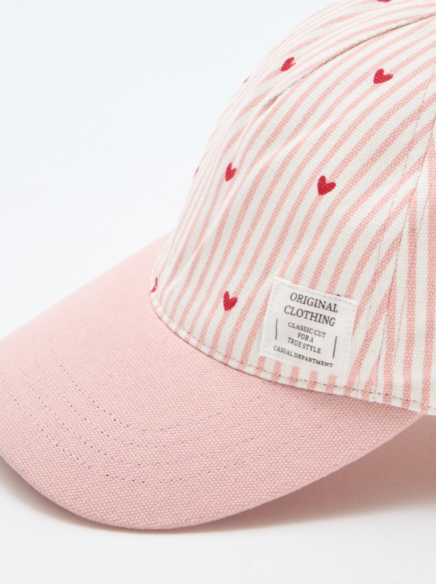 Casquette à motif réglable par scratch - Rose
