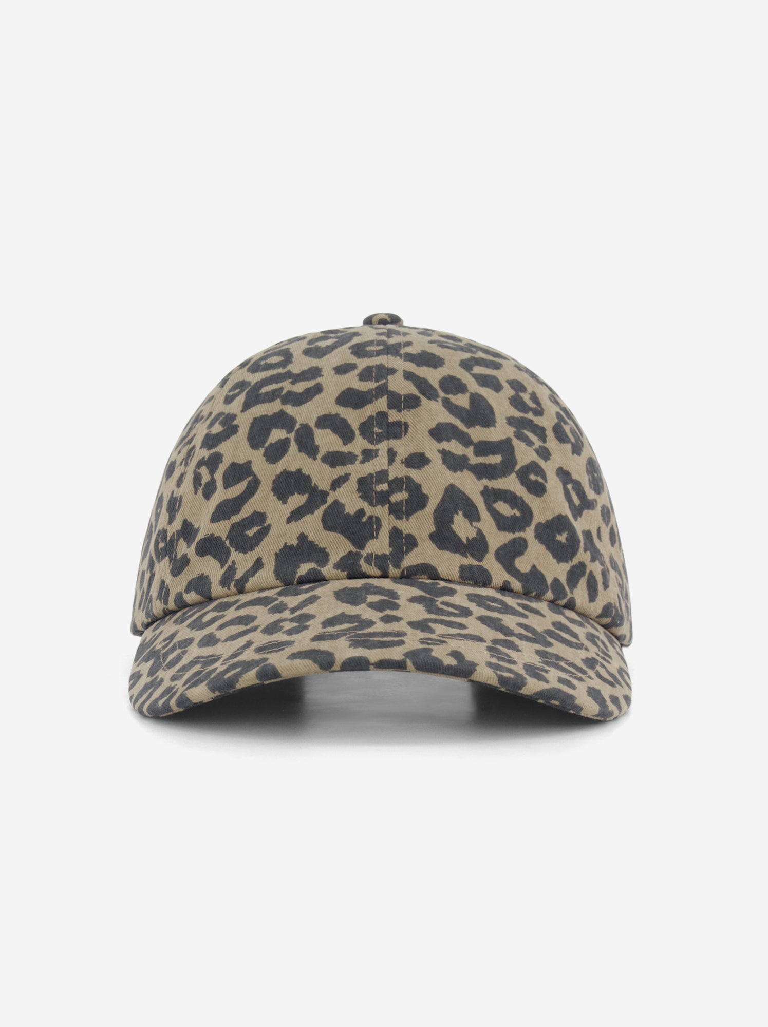 Casquette léopard en tissu - Marron