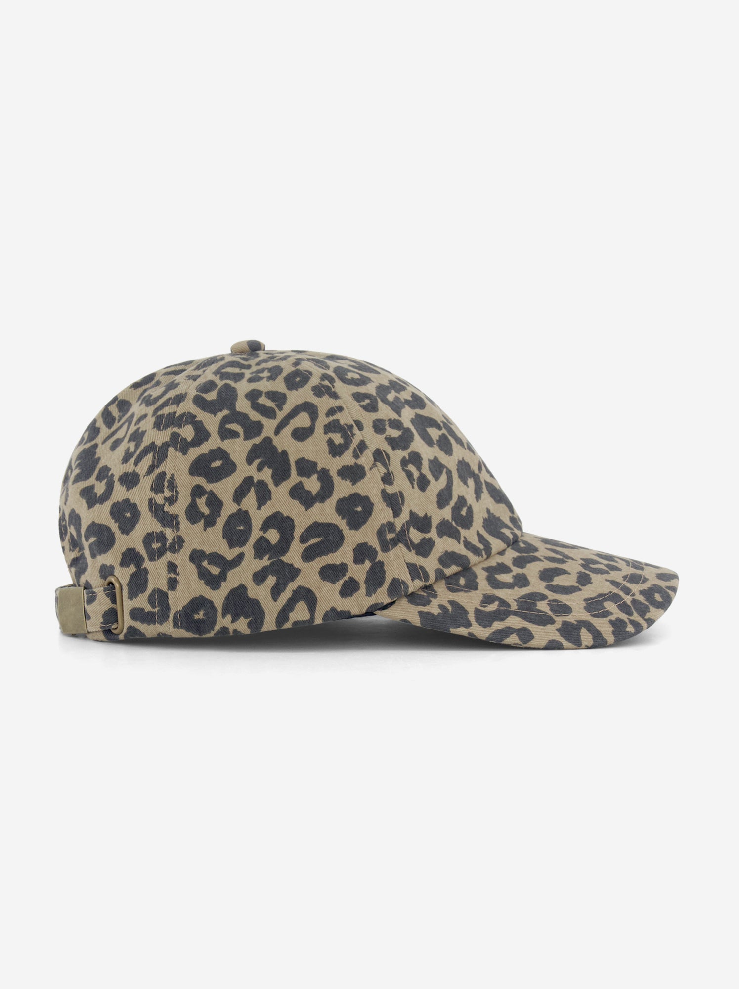 Casquette léopard en tissu - Marron