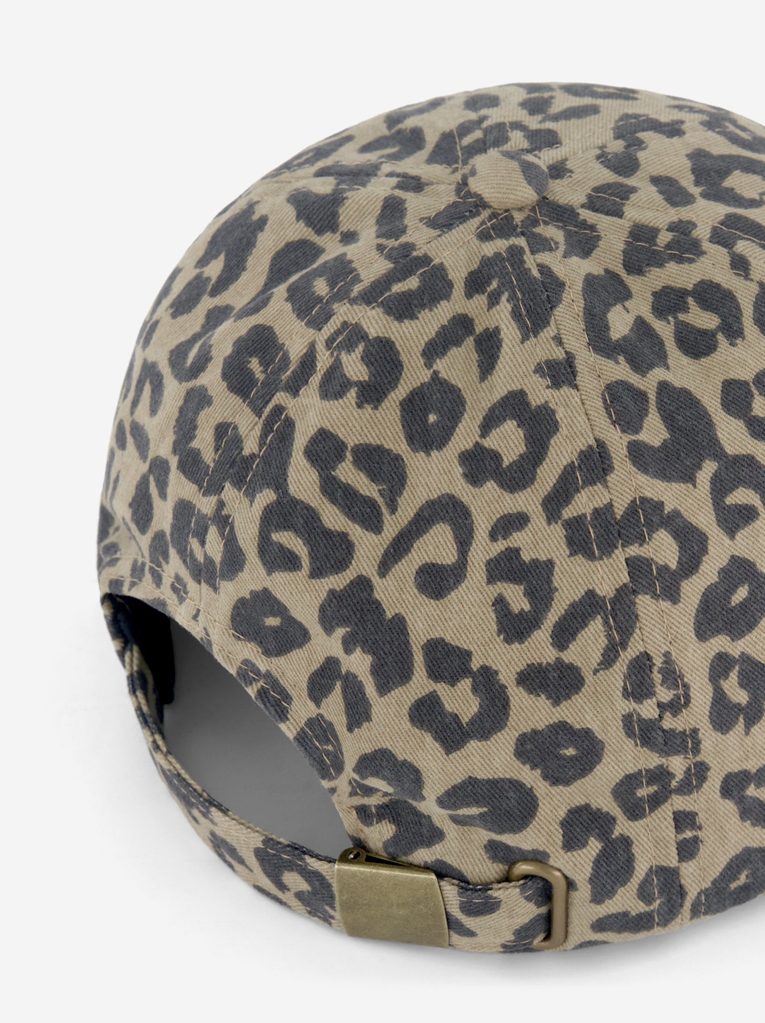 Casquette léopard en tissu - Marron