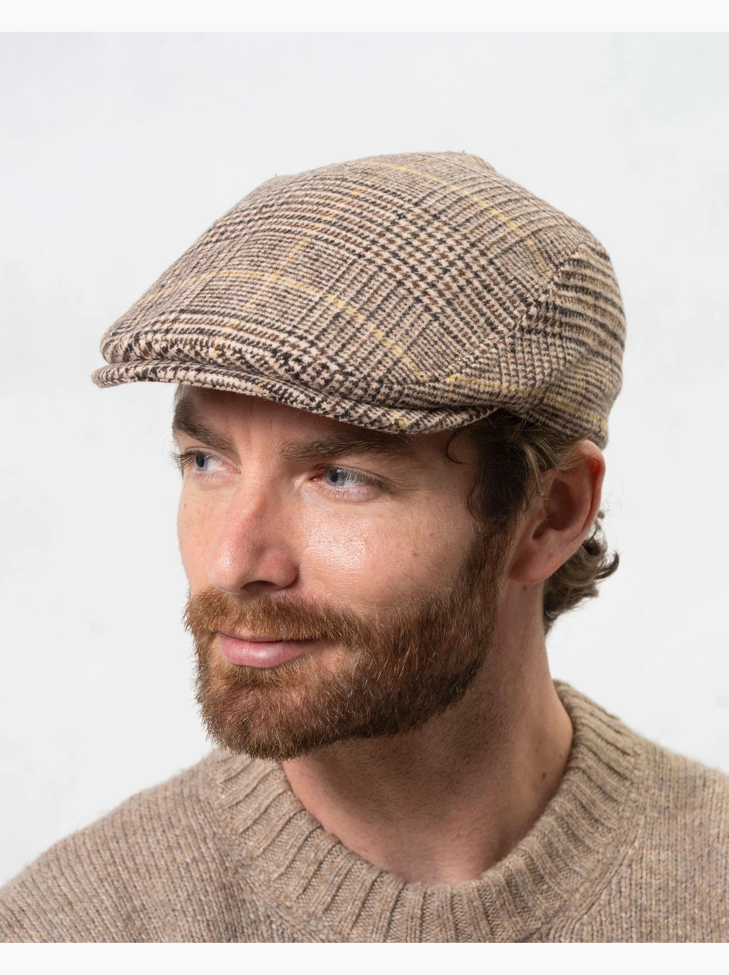 Casquette tissu, doublée en polyester homme isotoner - Marron