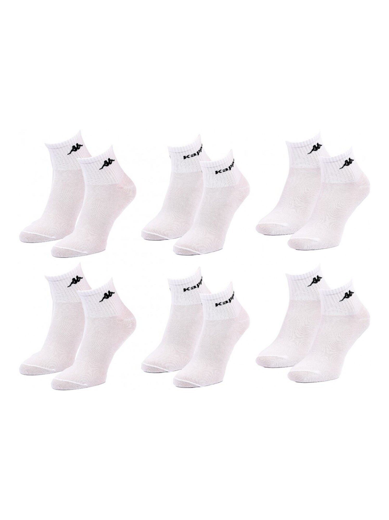 Chaussettes Enfant KAPPA QUARTER - Pack de 6 - Blanc