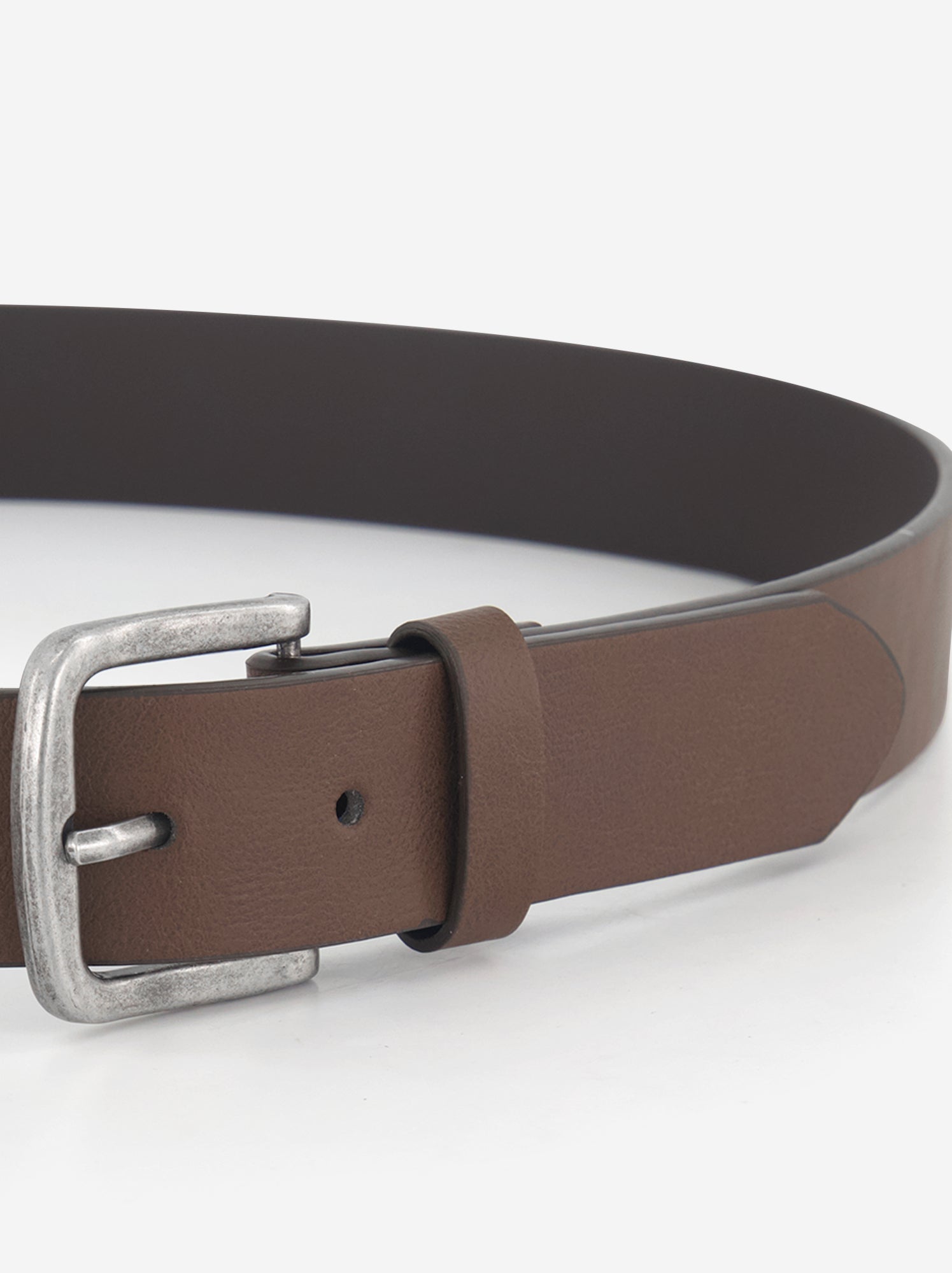 Ceinture basique boucle métallique - Marron