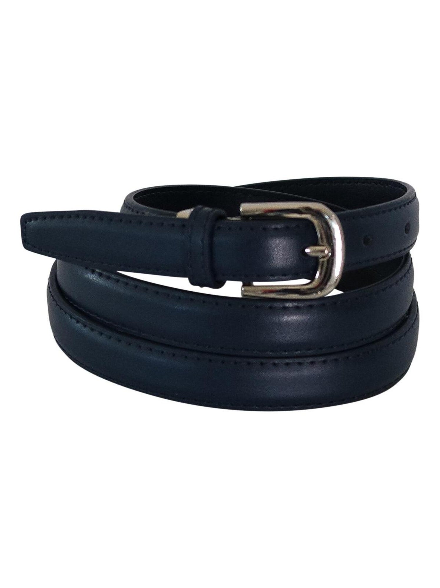 Ceinture fine en cuir ajustable ? ?l?gante - Bleu marine