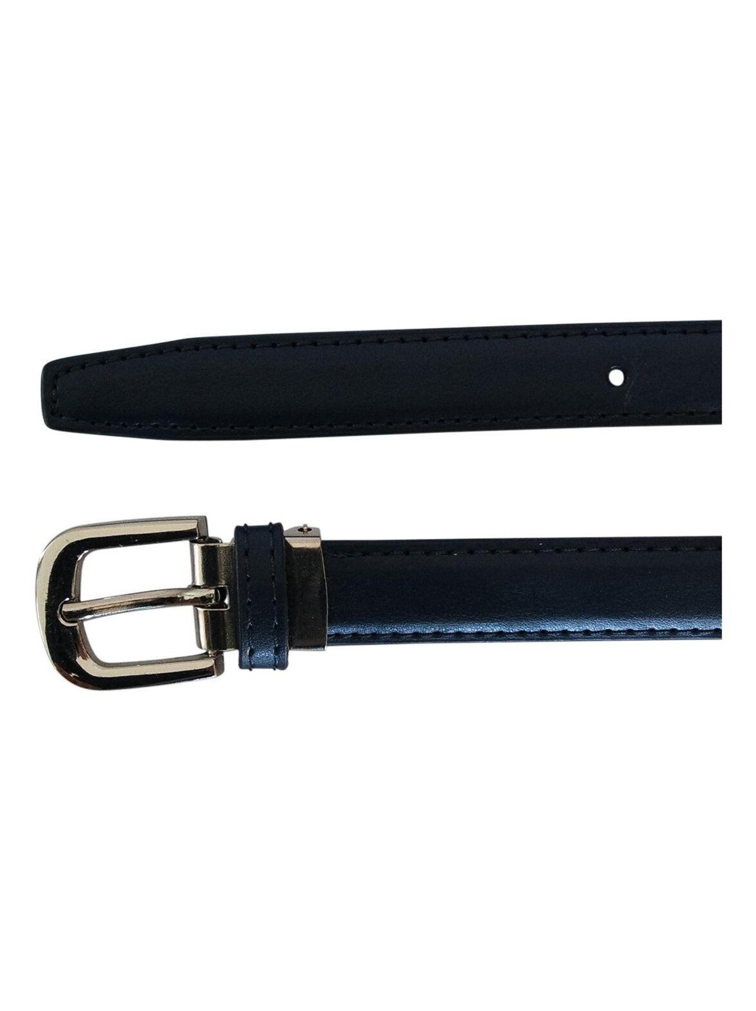 Ceinture fine en cuir ajustable ? ?l?gante - Bleu marine