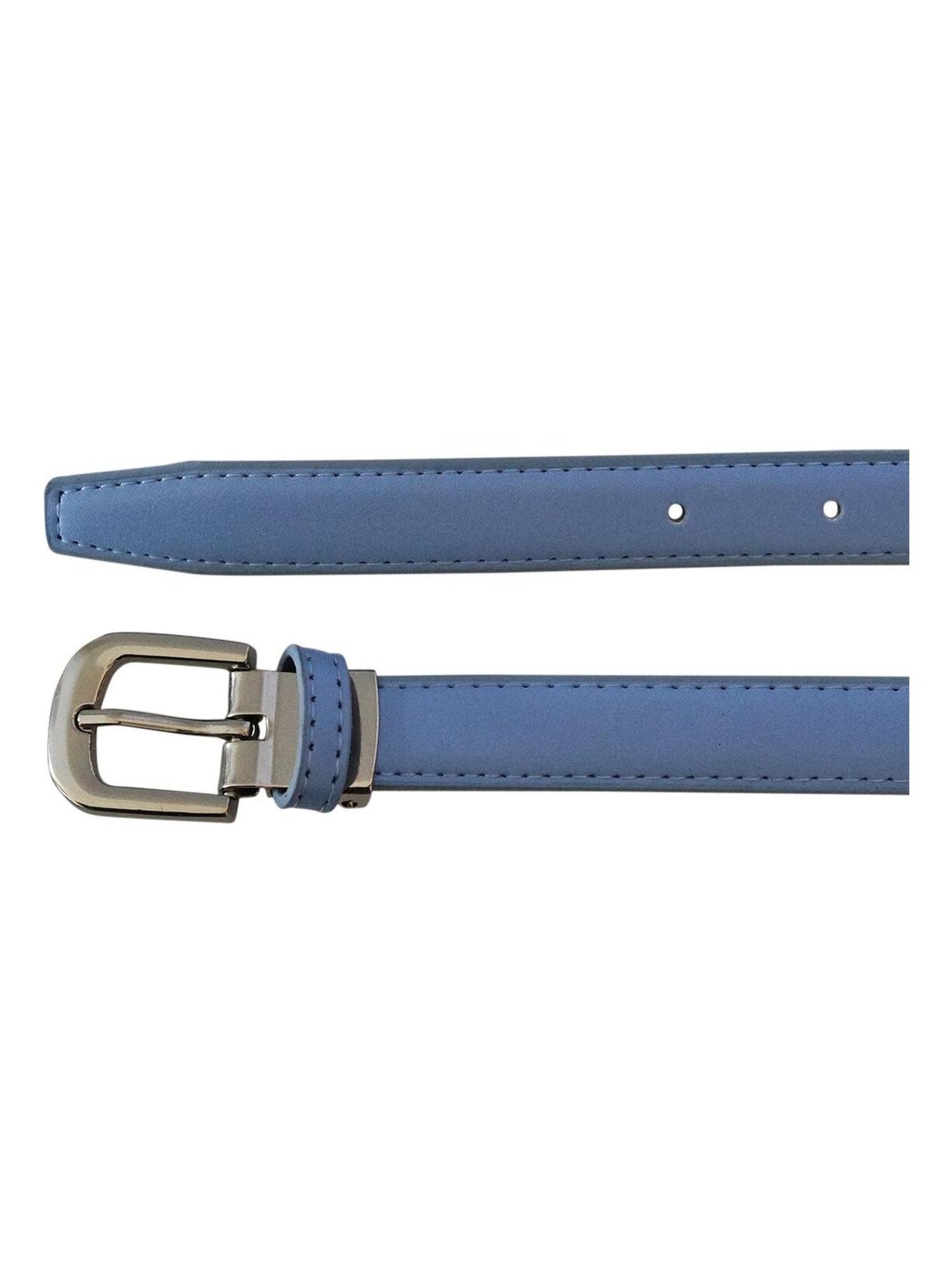 Ceinture fine en cuir ajustable ? ?l?gante - Bleu outremer