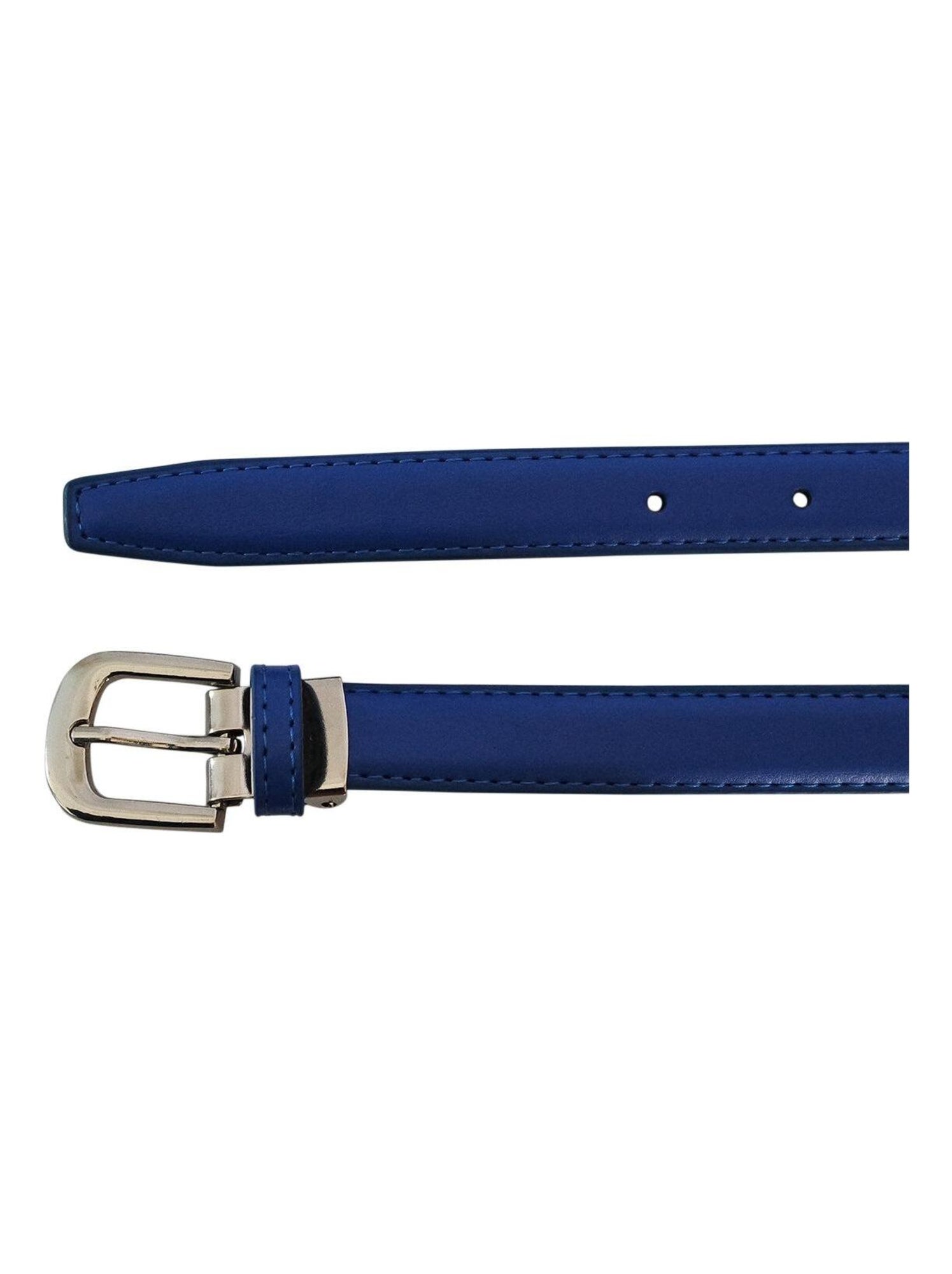 Ceinture fine en cuir ajustable ? ?l?gante - Bleu roi