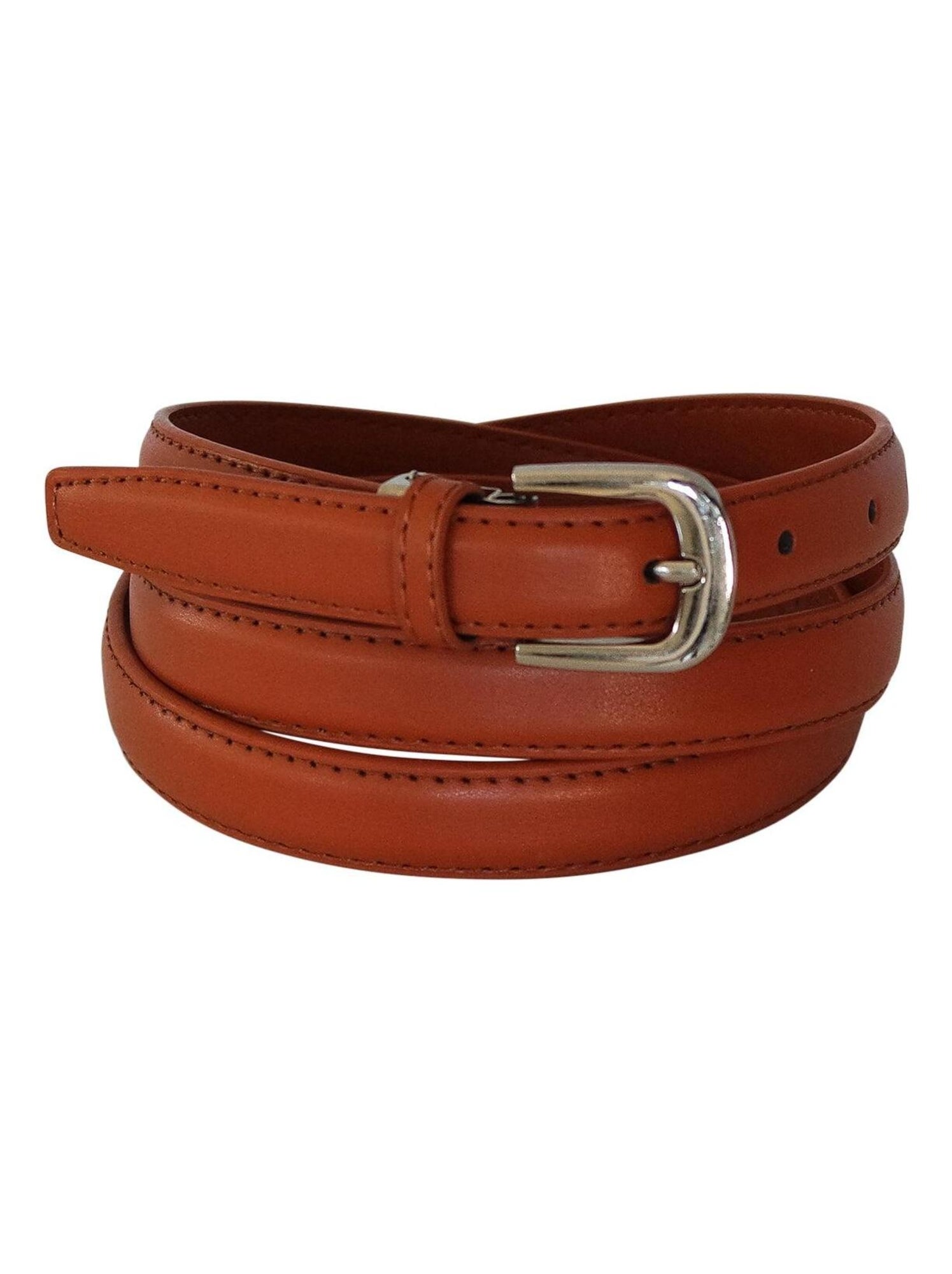 Ceinture fine en cuir ajustable ? ?l?gante - Camel