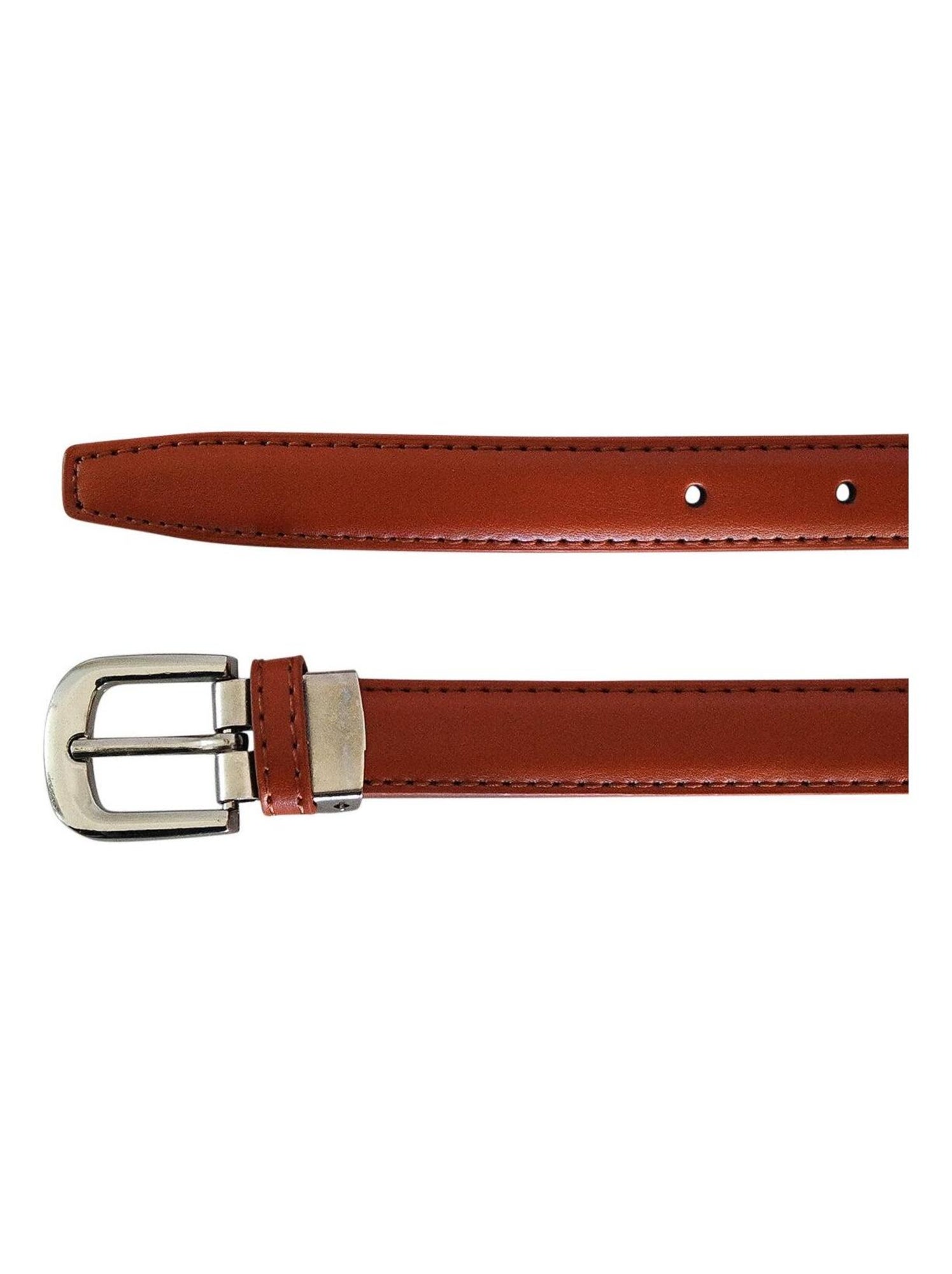 Ceinture fine en cuir ajustable ? ?l?gante - Camel