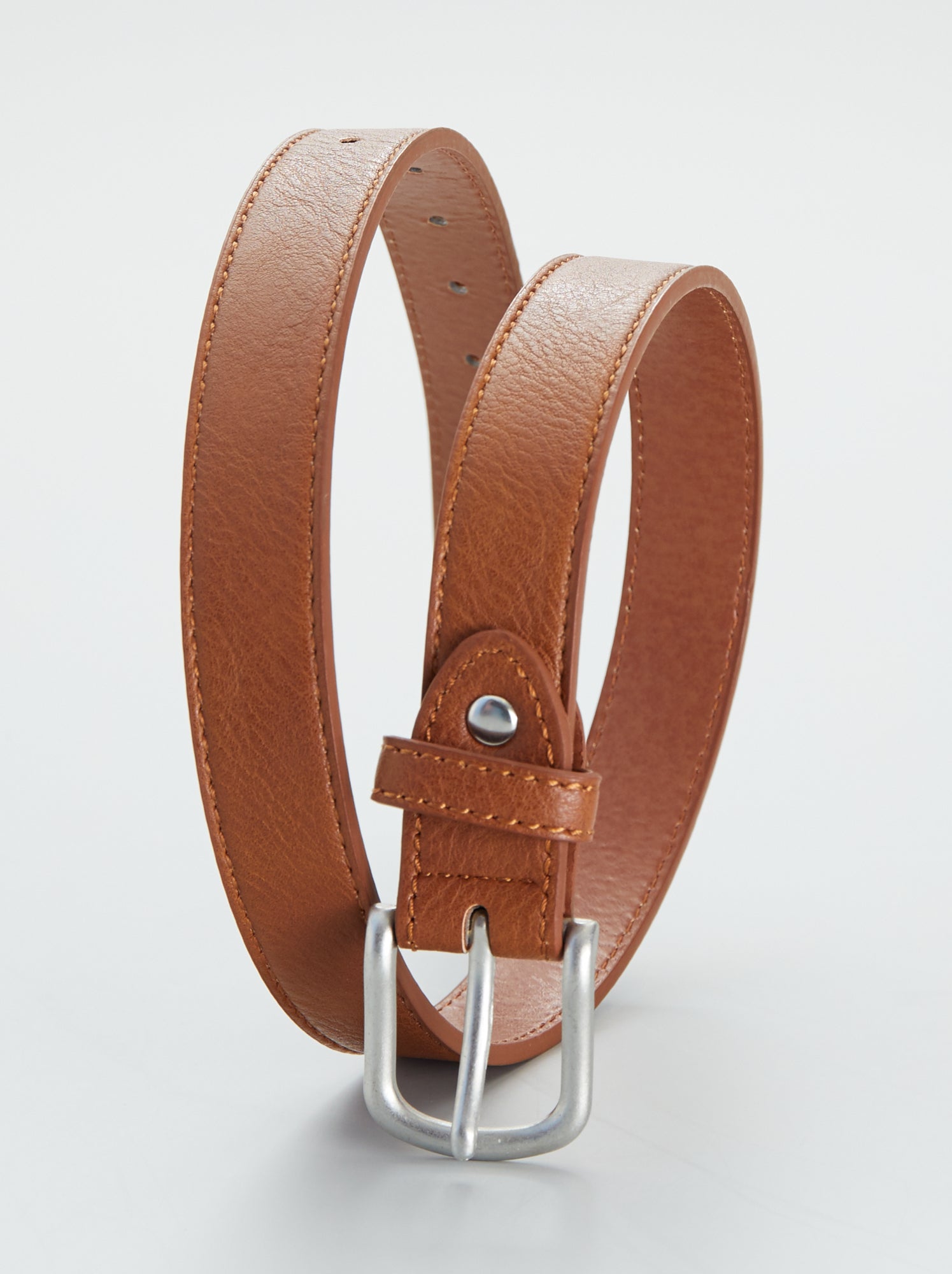 Ceinture simili toucher doux - Camel