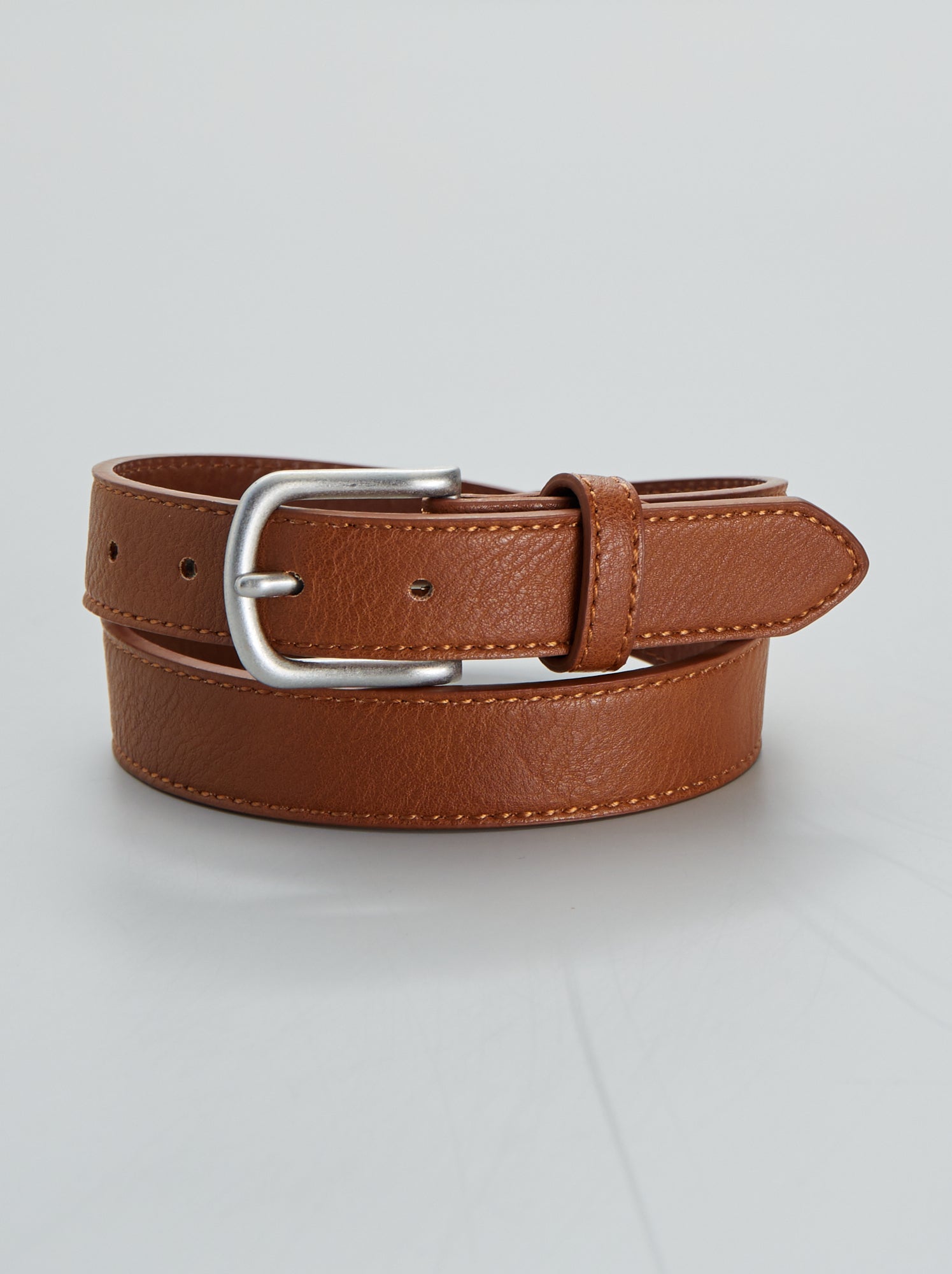 Ceinture simili toucher doux - Camel