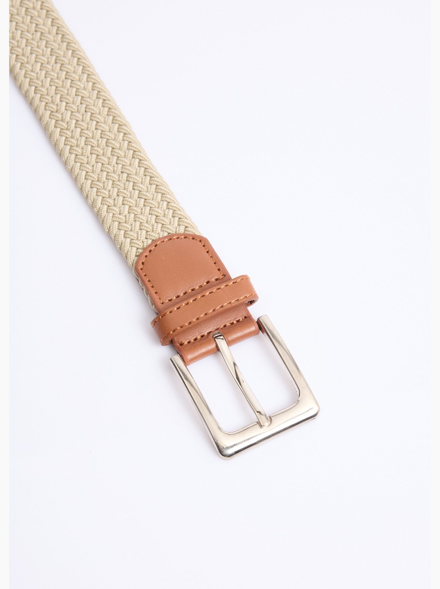 Ceinture tressée extensible taille unique - afibel - Beige