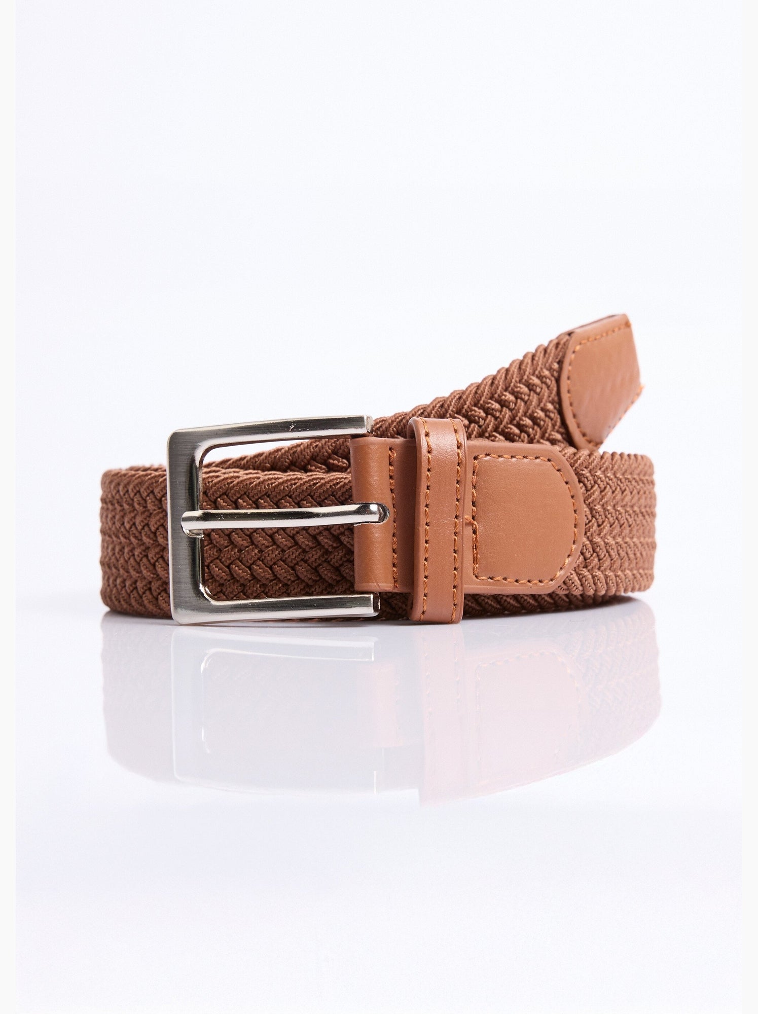 Ceinture tressée extensible taille unique - afibel - Camel