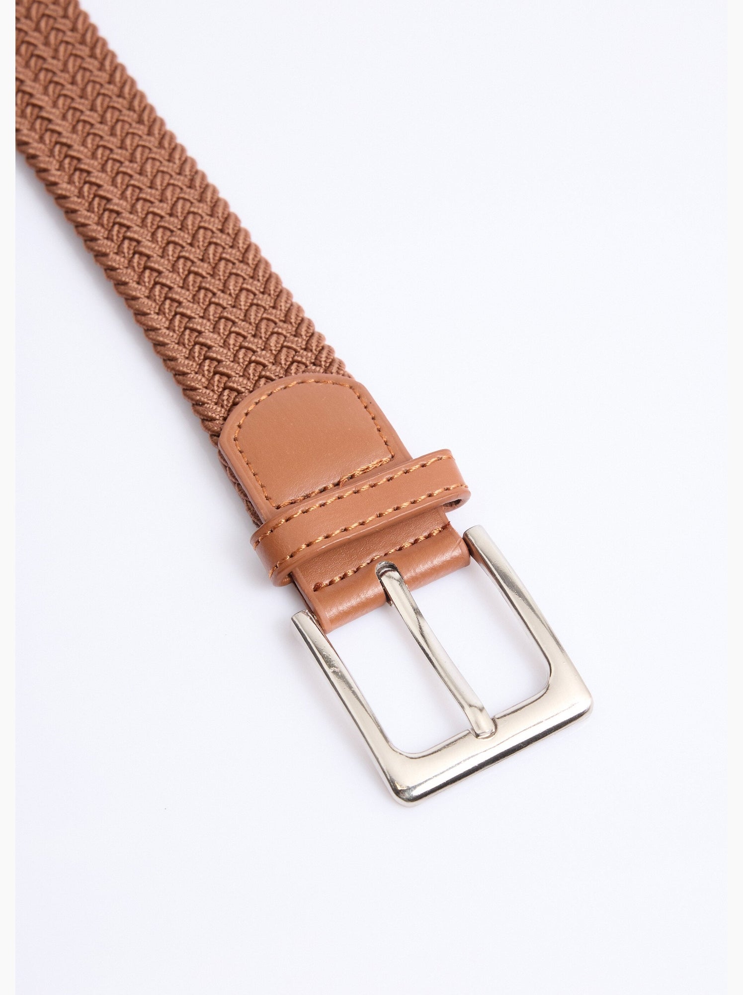 Ceinture tressée extensible taille unique - afibel - Camel