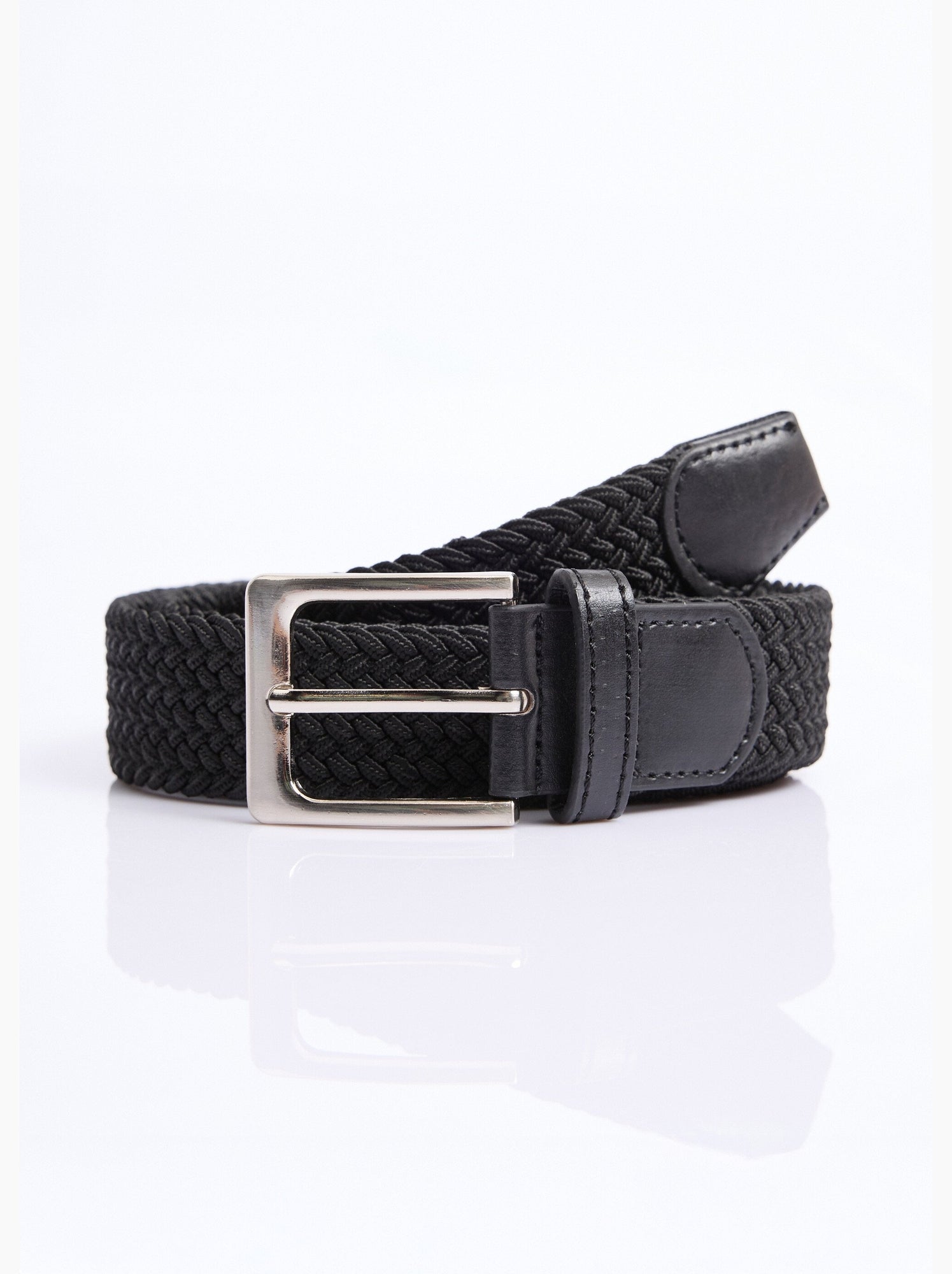 Ceinture tressée extensible taille unique - afibel - Noir