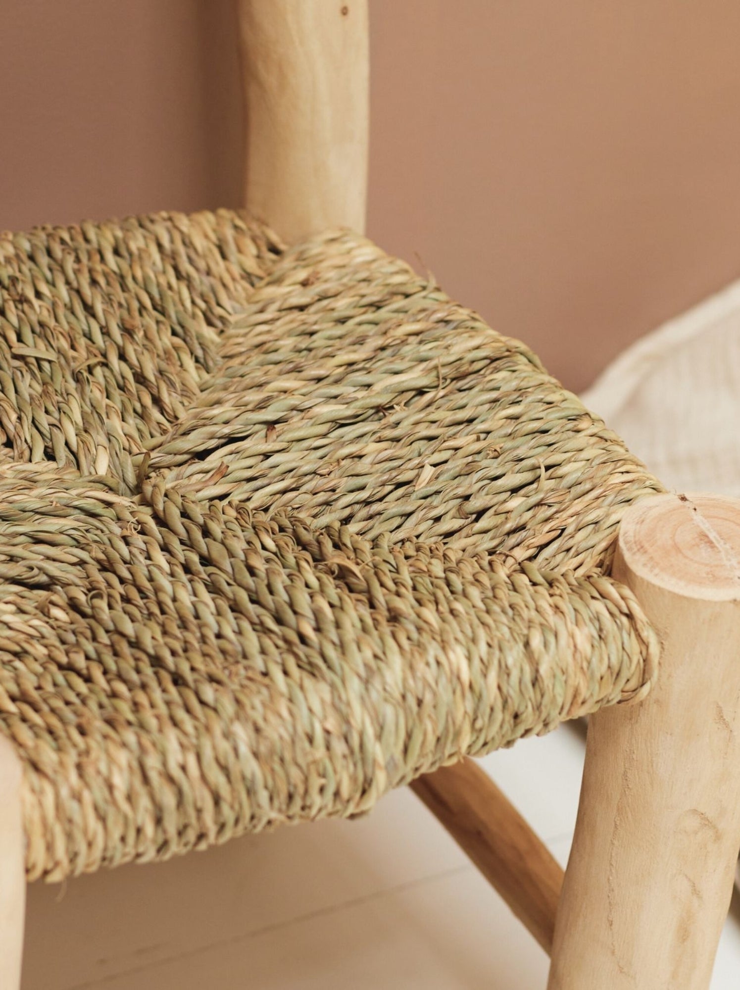Chaise enfant bois de laurier et doum - Bois naturel
