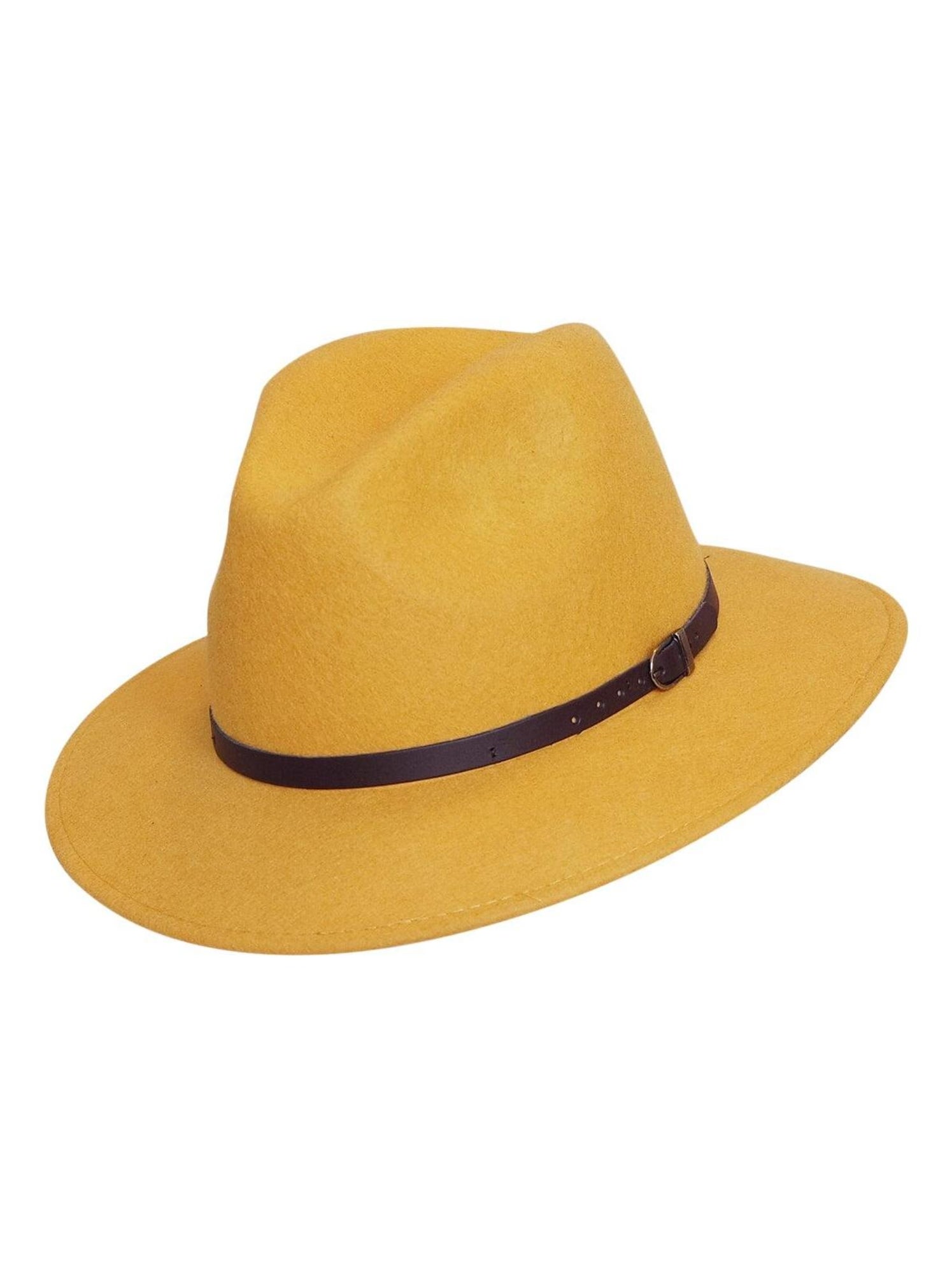 Chapeau borsalino laine COSTA - Jaune moutarde
