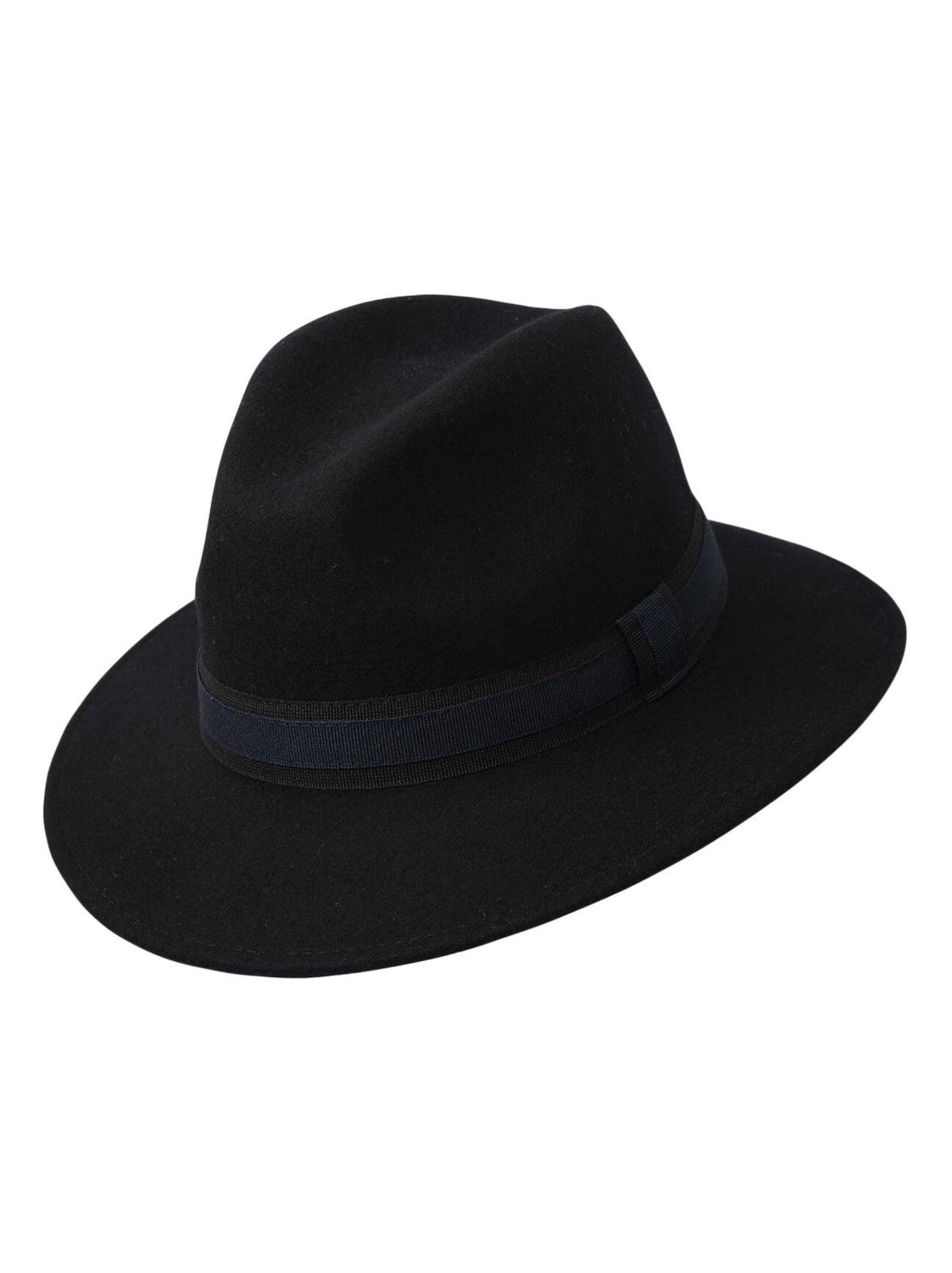Chapeau fédora 100% laine IDRO - Bleu marine