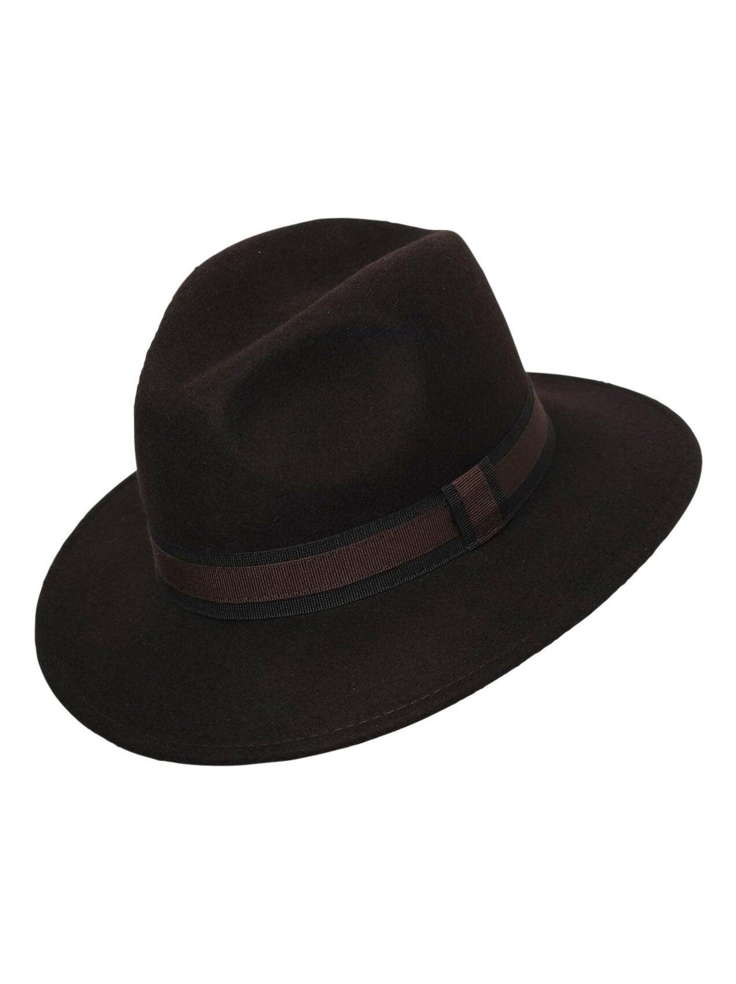 Chapeau fédora 100% laine IDRO - Marron